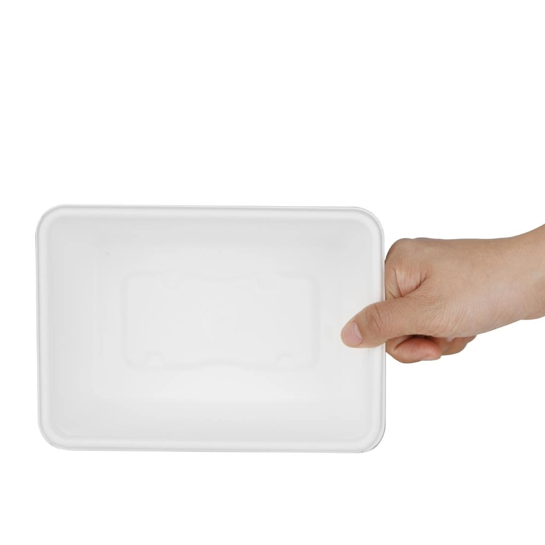 Vous pouvez acheter un Barquettes alimentaires en bagasse Fiesta Compostable 800ml (lot de 100) chez Supplierz BV