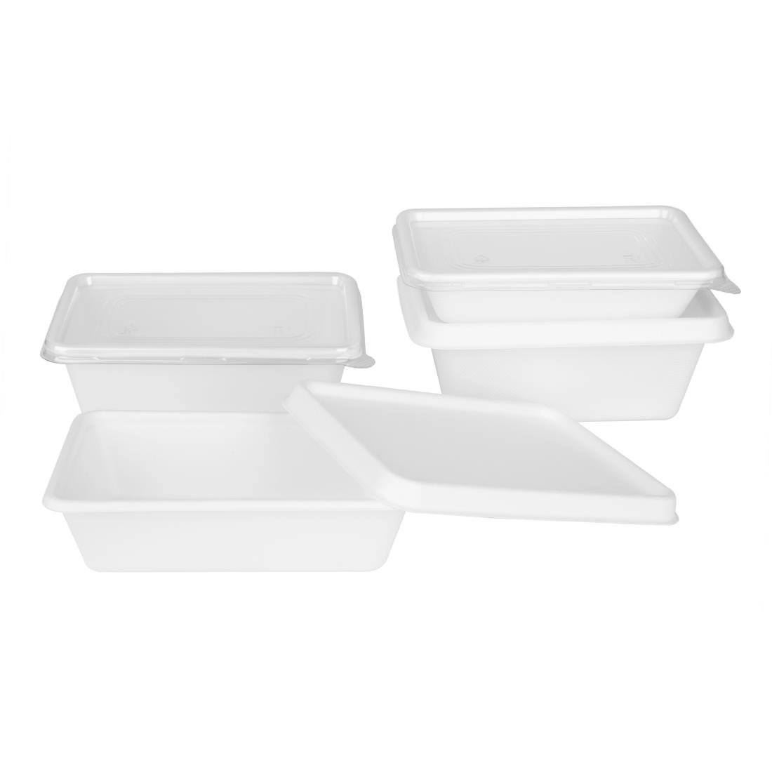 Vous pouvez acheter un Barquettes alimentaires en bagasse Fiesta Compostable 1000ml (lot de 100) chez Supplierz BV