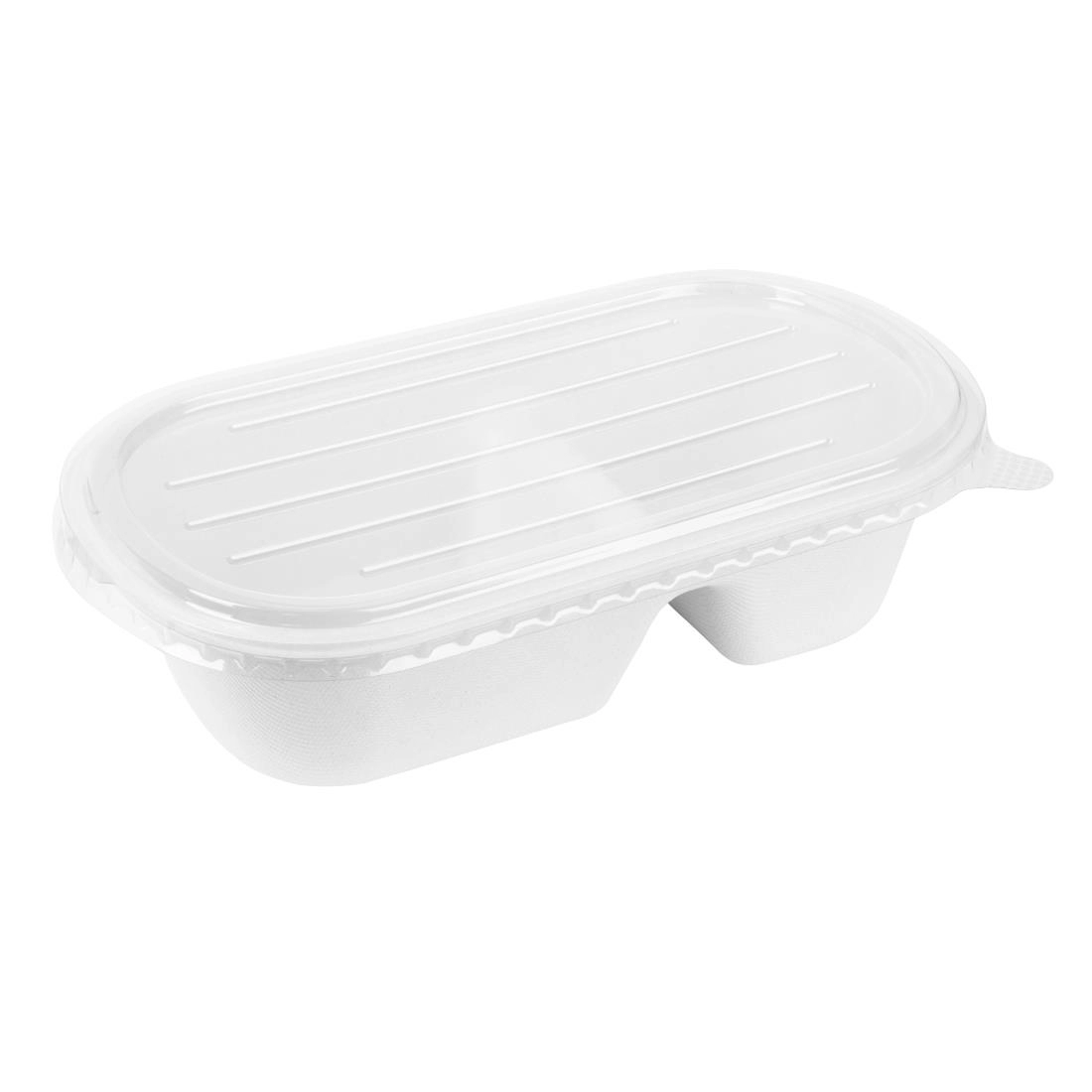 Een Fiesta Recycleerbare Pet Deksels Voor Bagasse Ovale Containers (Pak Van 100) koop je bij Supplierz BV