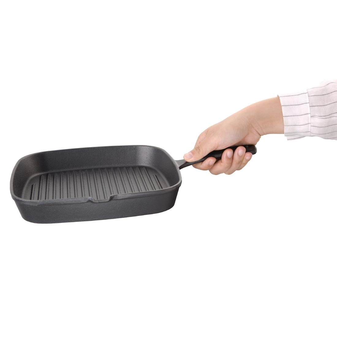 Buy your Vogue vierkante gietijzeren inductie grillpan 24,1cm at Supplierz BV