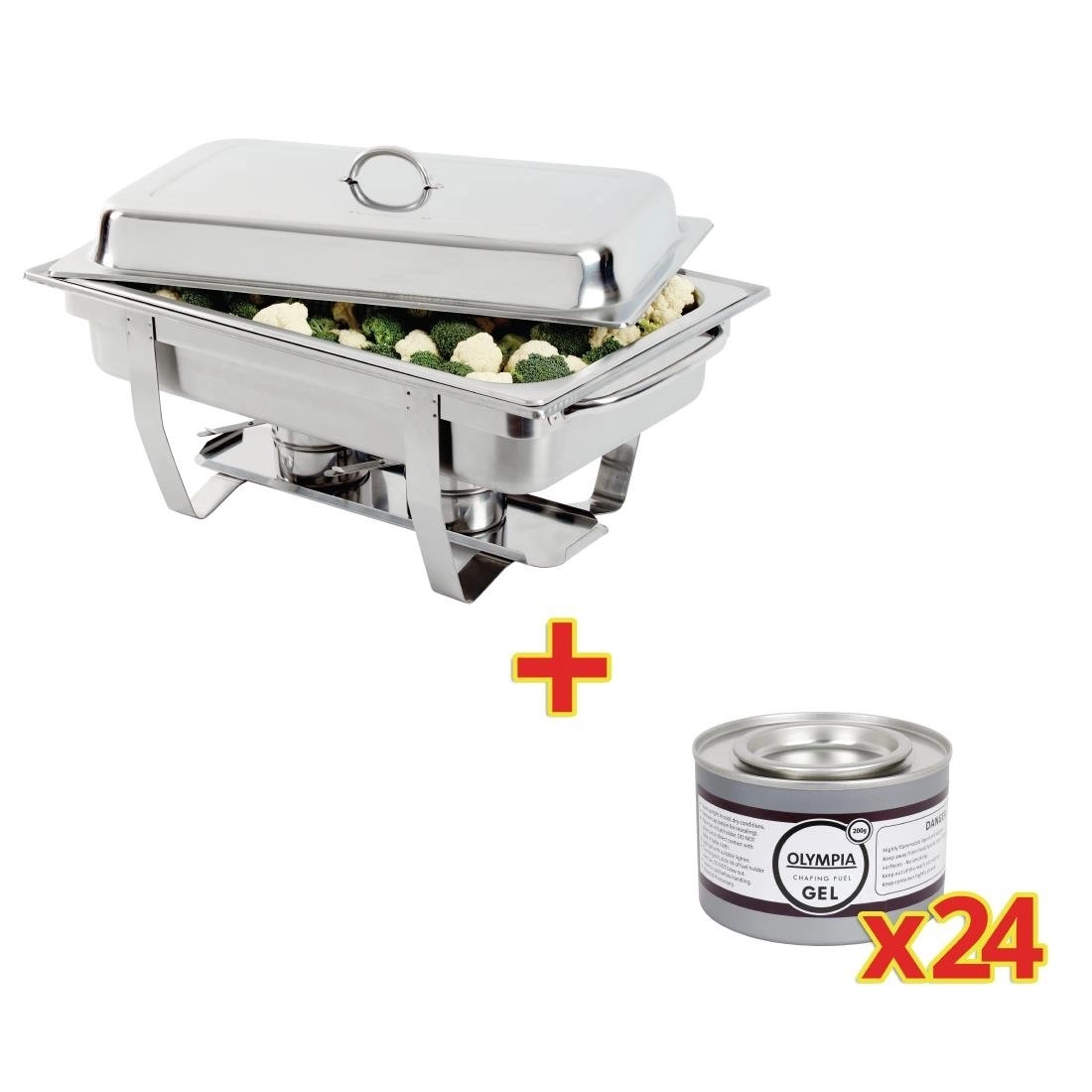 Buy your SPECIALE AANBIEDING Olympia Milan Chafing Dish met 24-pak Olympia gel brandpasta at Supplierz BV