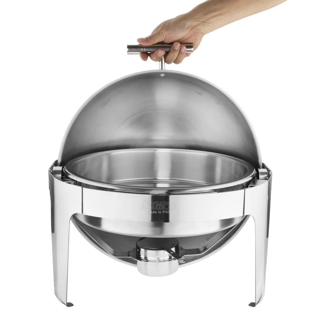 Een Olympia Paris ronde chafing dish rolltop koop je bij Supplierz BV