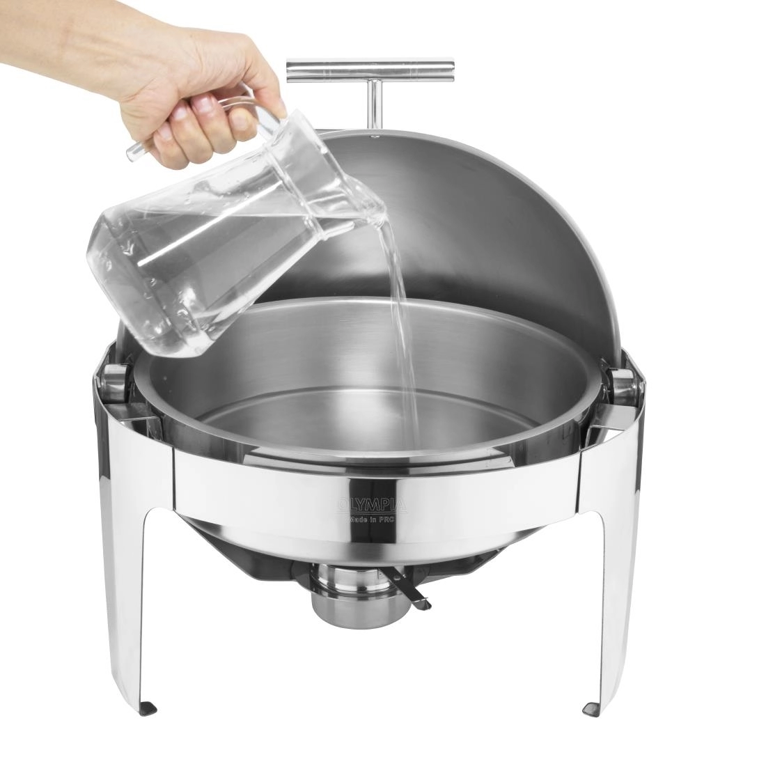 Een Olympia Paris ronde chafing dish rolltop koop je bij Supplierz BV