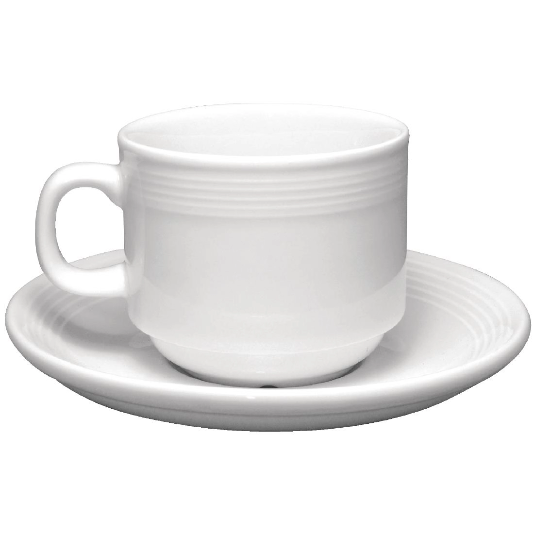 Vous pouvez acheter un Soucoupes pour tasses à thé empilables 200ml Olympia Linear (lot de 12) chez Supplierz BV