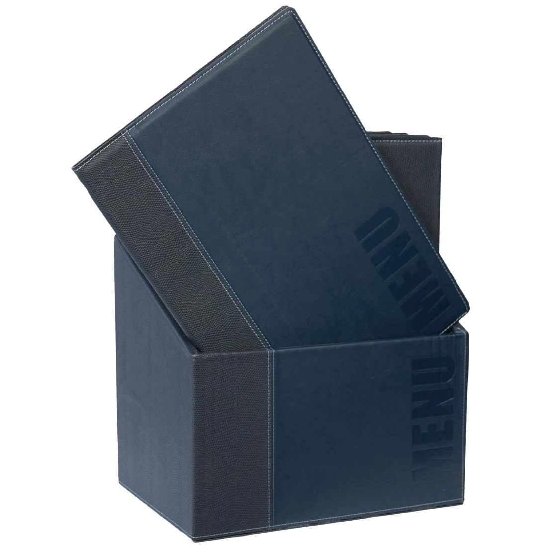 Sie können einen Securit Trendy Menümappen Set mit Holzbox A4 blau (20 Stück) bei Supplierz BV kaufen