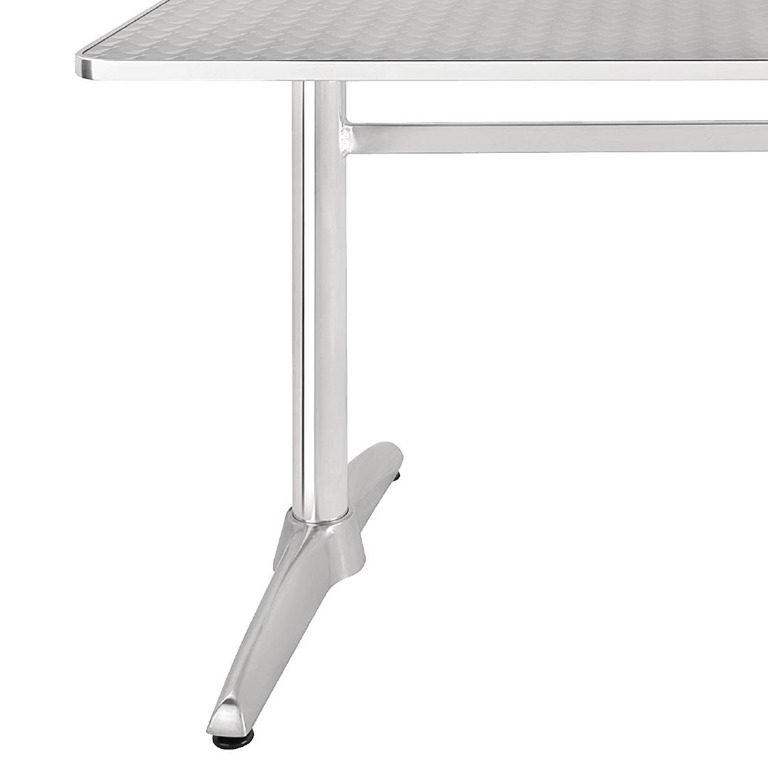 Een Bolero rechthoekige RVS tafel met dubbele tafelpoot 120cm koop je bij Supplierz BV