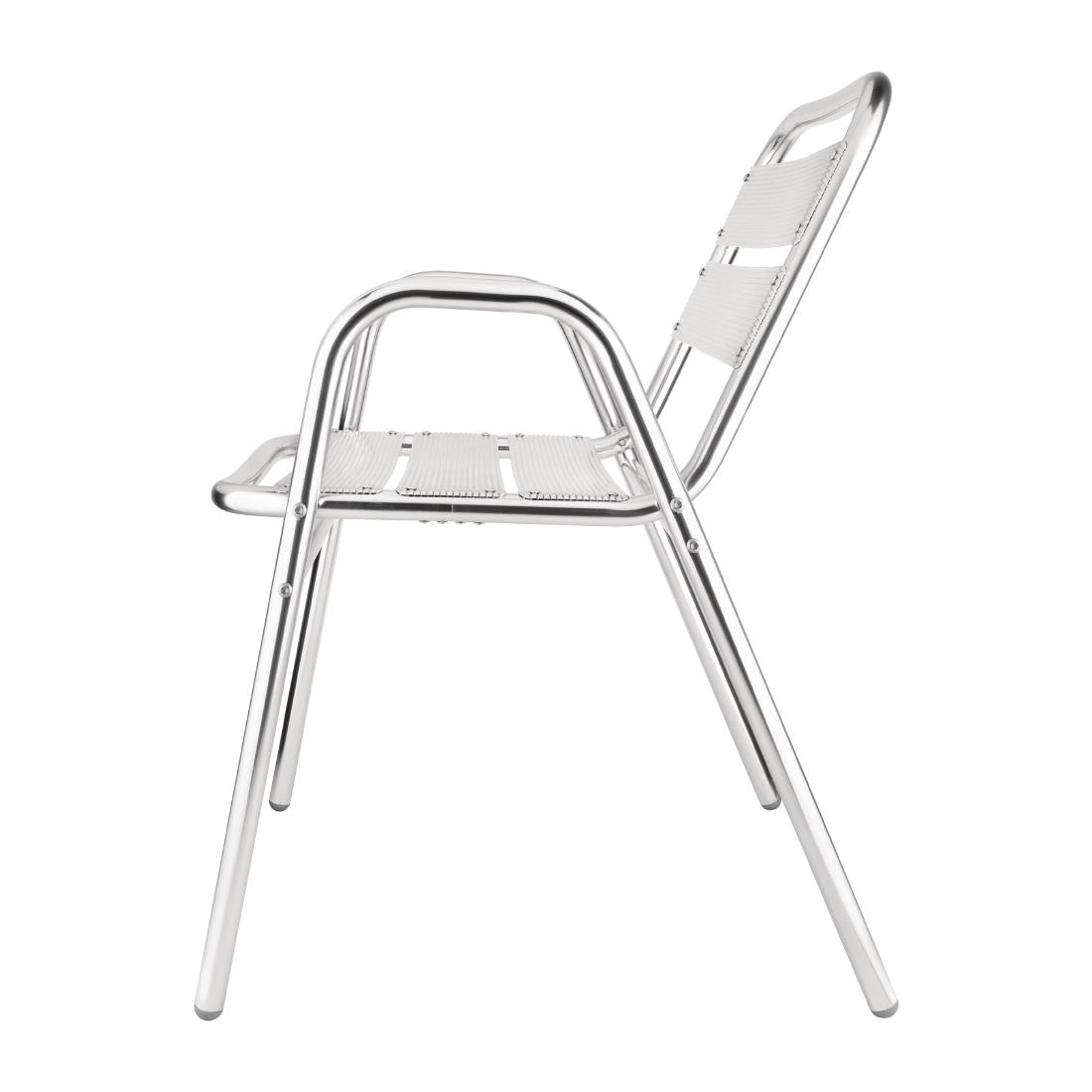 Een Bolero stapelbare aluminium stoelen (4 stuks) koop je bij Supplierz BV