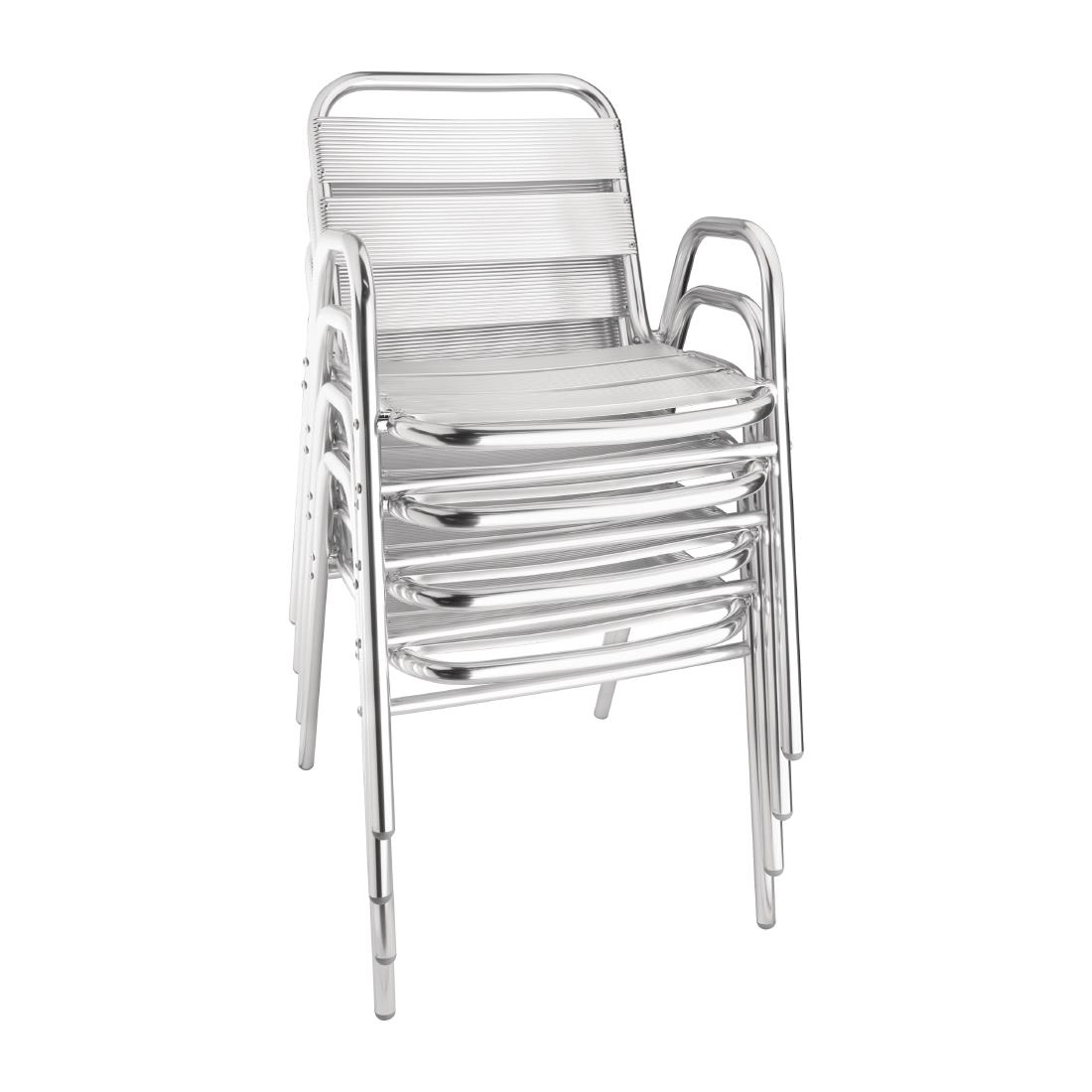 Een Bolero stapelbare aluminium stoelen (4 stuks) koop je bij Supplierz BV