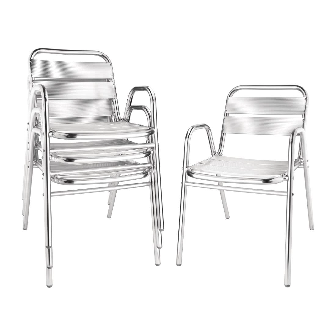 Een Bolero stapelbare aluminium stoelen (4 stuks) koop je bij Supplierz BV