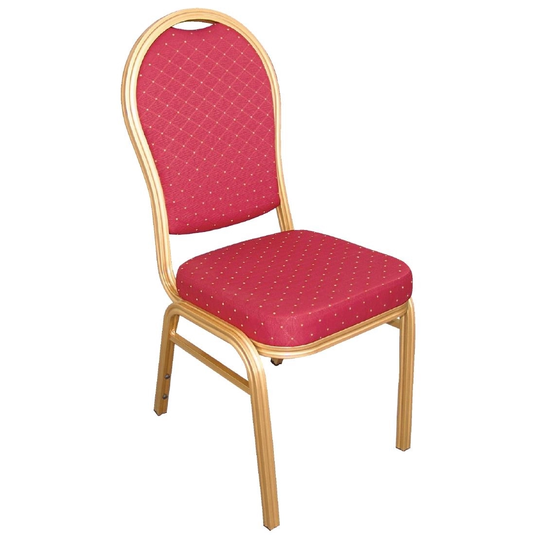 Vous pouvez acheter un Chaises de banquet en aluminium dossier arrondi Bolero rouges (Lot de 4) chez Supplierz BV