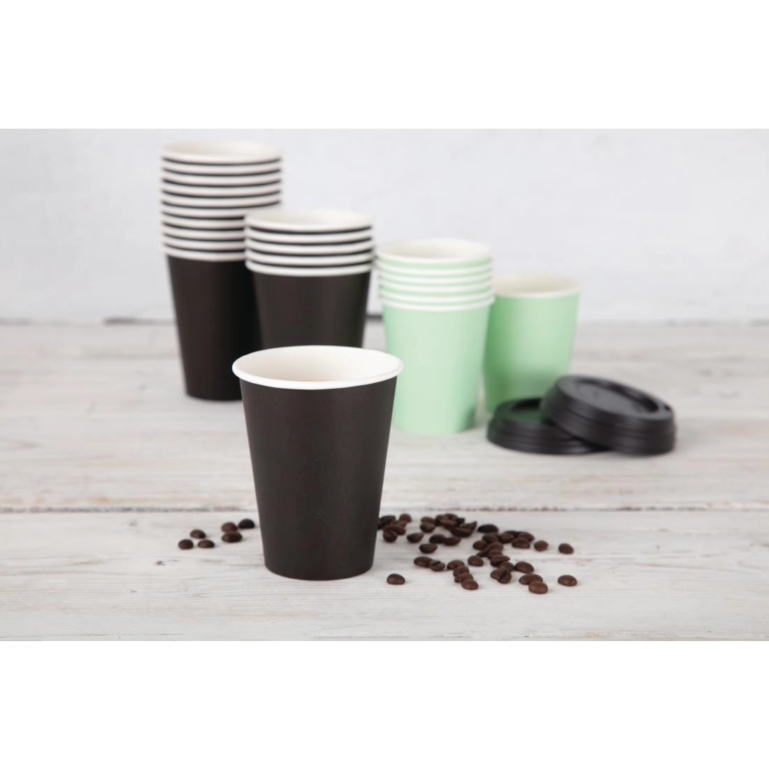 Een Fiesta Recyclable koffiebekers enkelwandig zwart 34cl (1000 stuks) koop je bij Supplierz BV