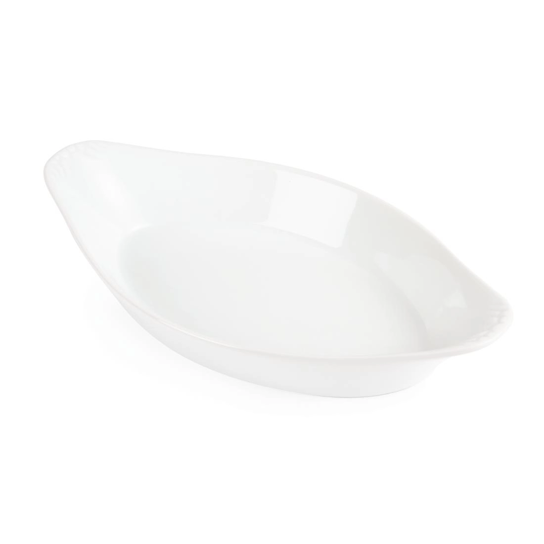 Sie können einen Olympia Whiteware ovale Gratinschalen weiß 25,3 x 14cm (6 Stück) bei Supplierz BV kaufen