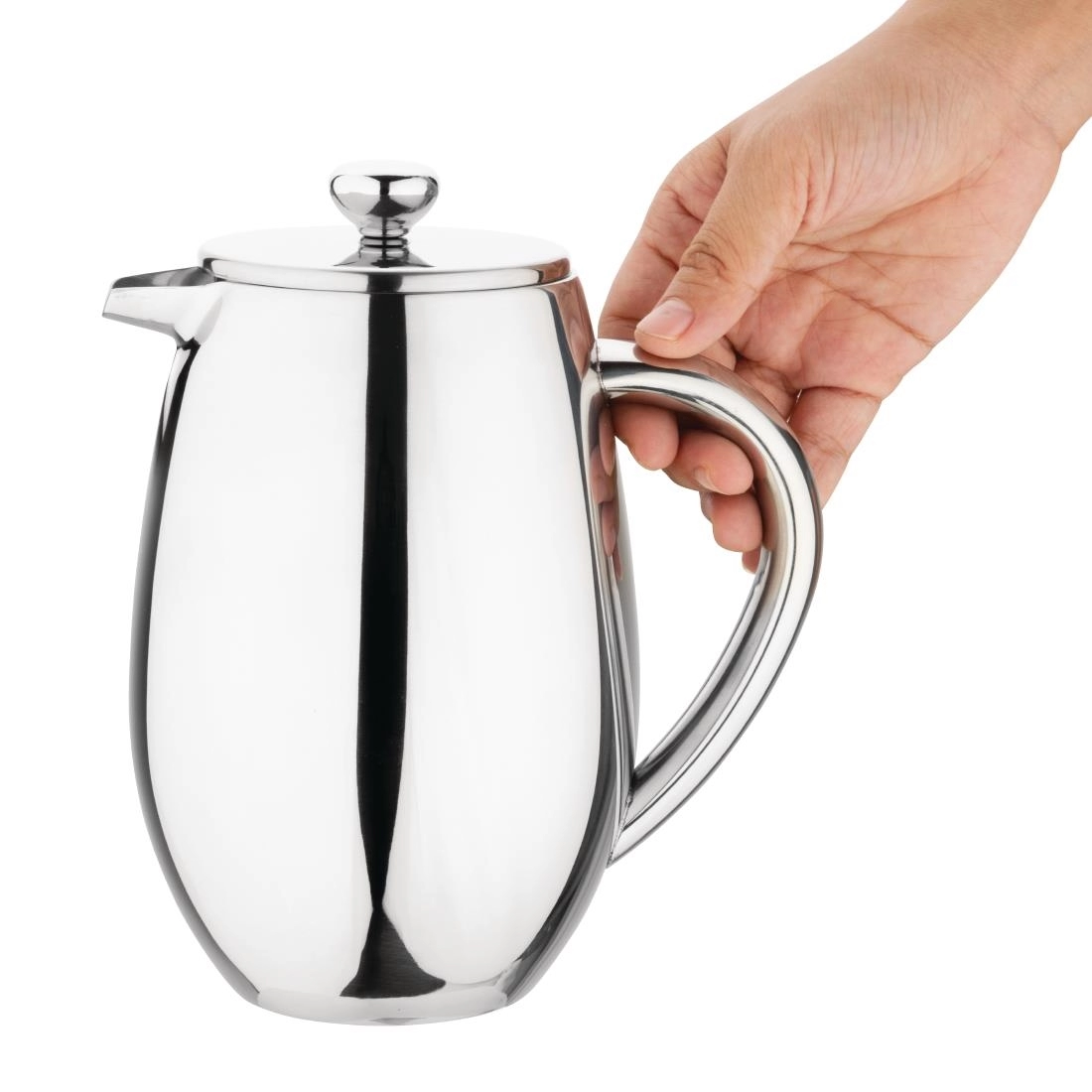 Vous pouvez acheter un Cafetière à piston en inox isotherme Olympia 6 tasses chez Supplierz BV