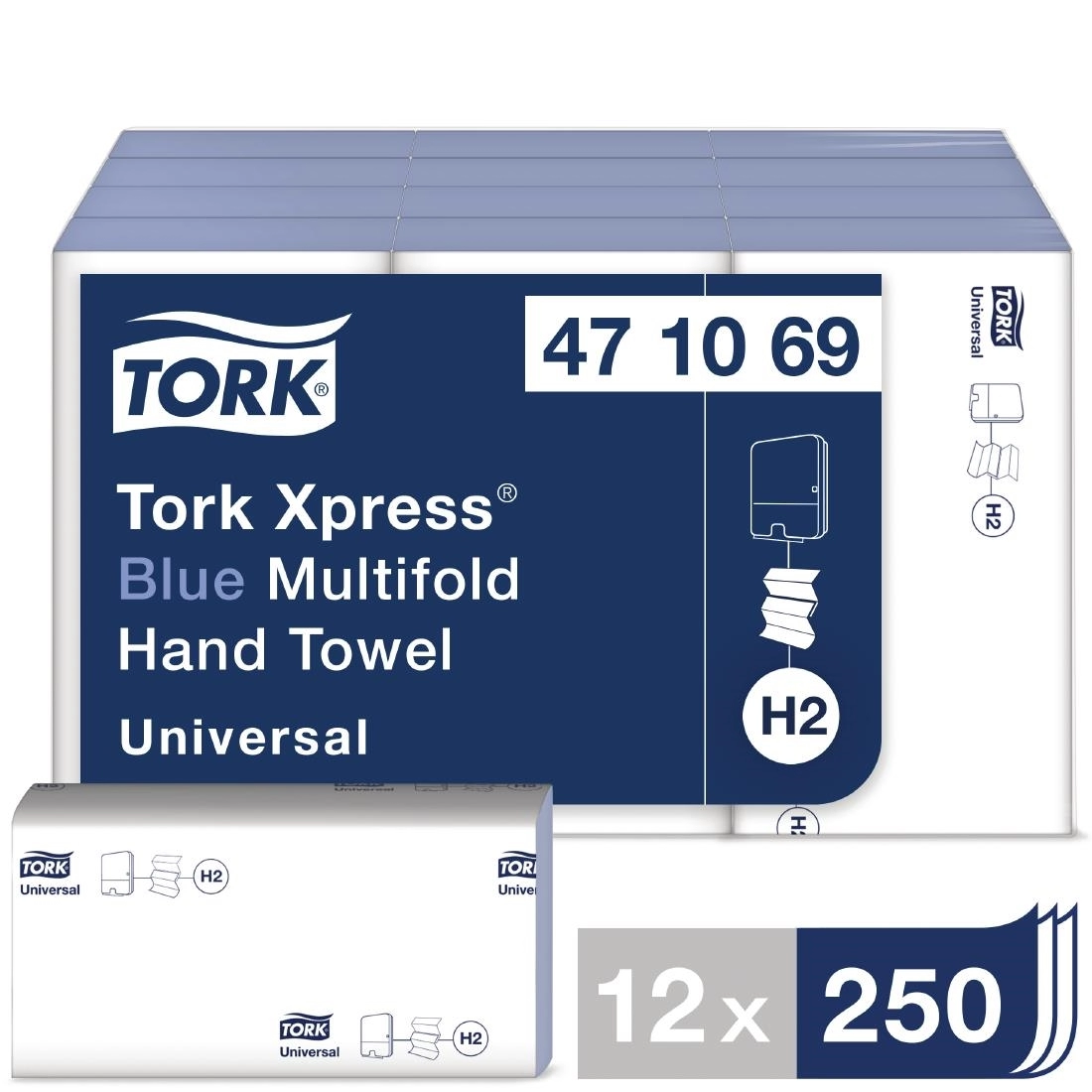 Buy your Tork Z-gevouwen handdoeken 1-laags blauw (12 stuks) at Supplierz BV