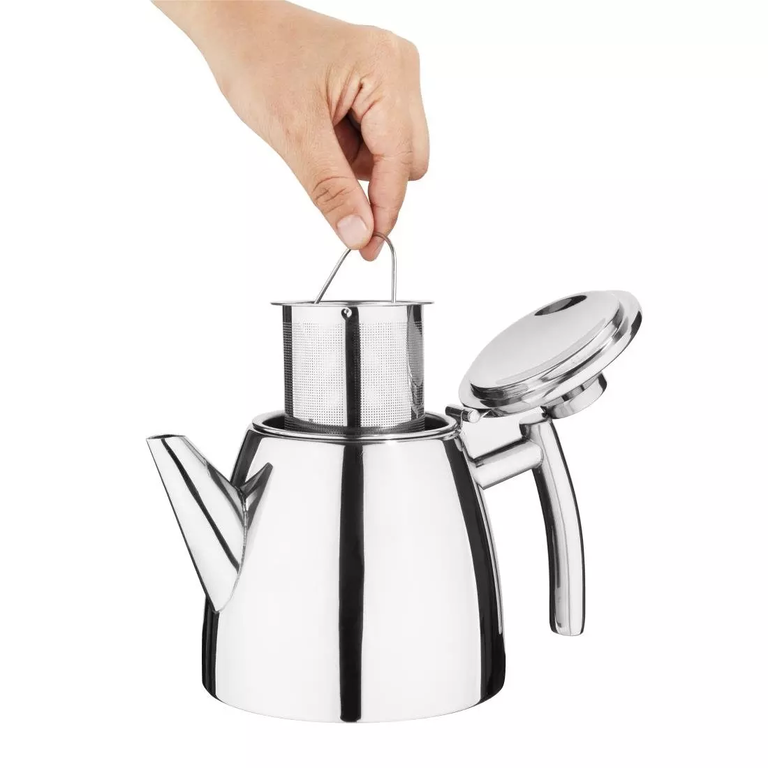 Een Olympia conische geïsoleerde theepot qith filter st/st - 600ml koop je bij ShopXPress