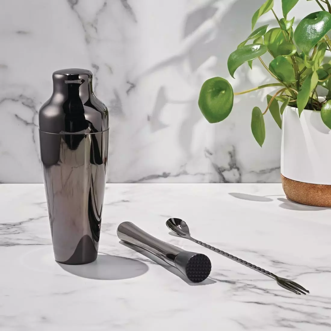 Een Olympia Franse cocktailshaker zwart koop je bij ShopXPress