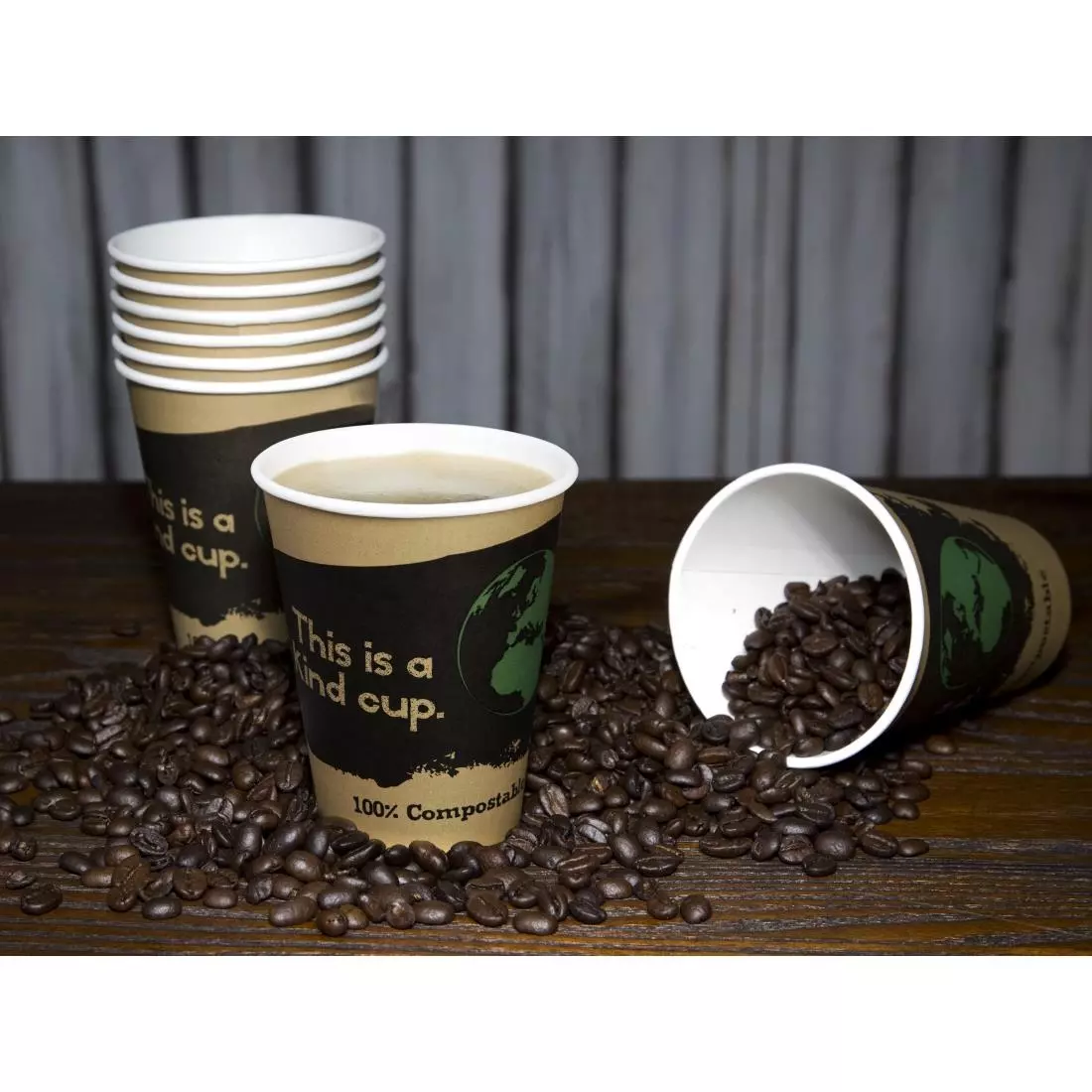 Een Fiesta Compostable composteerbare koffiebekers enkelwandig bruin 34cl (1000 stuks) koop je bij ShopXPress