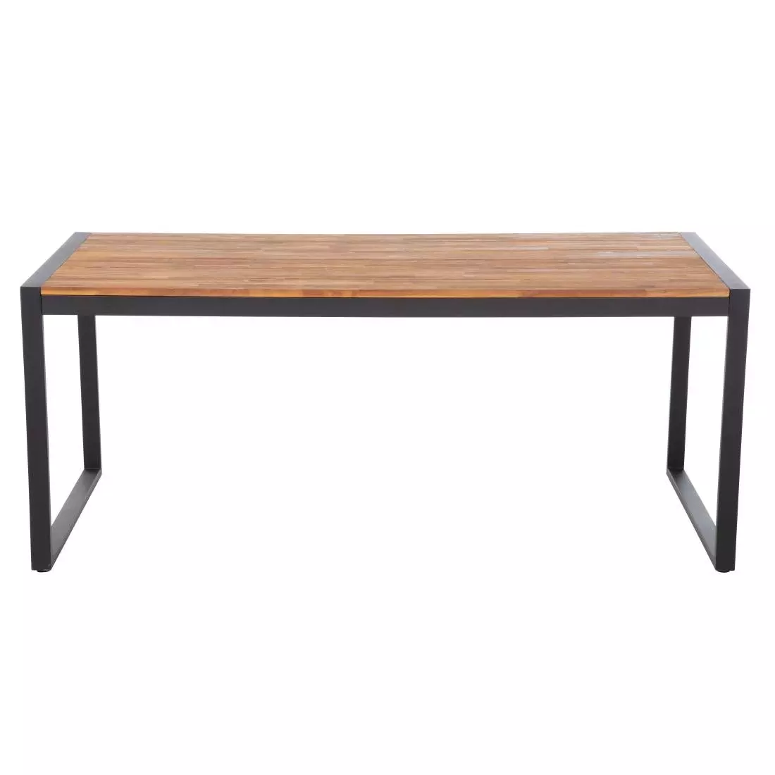 Een Bolero rechthoekige stalen en acaciahouten industriële tafel 180x90cm koop je bij ShopXPress