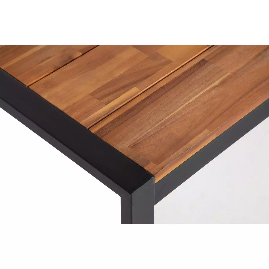 Een Bolero rechthoekige stalen en acaciahouten industriële tafel 180x90cm koop je bij ShopXPress