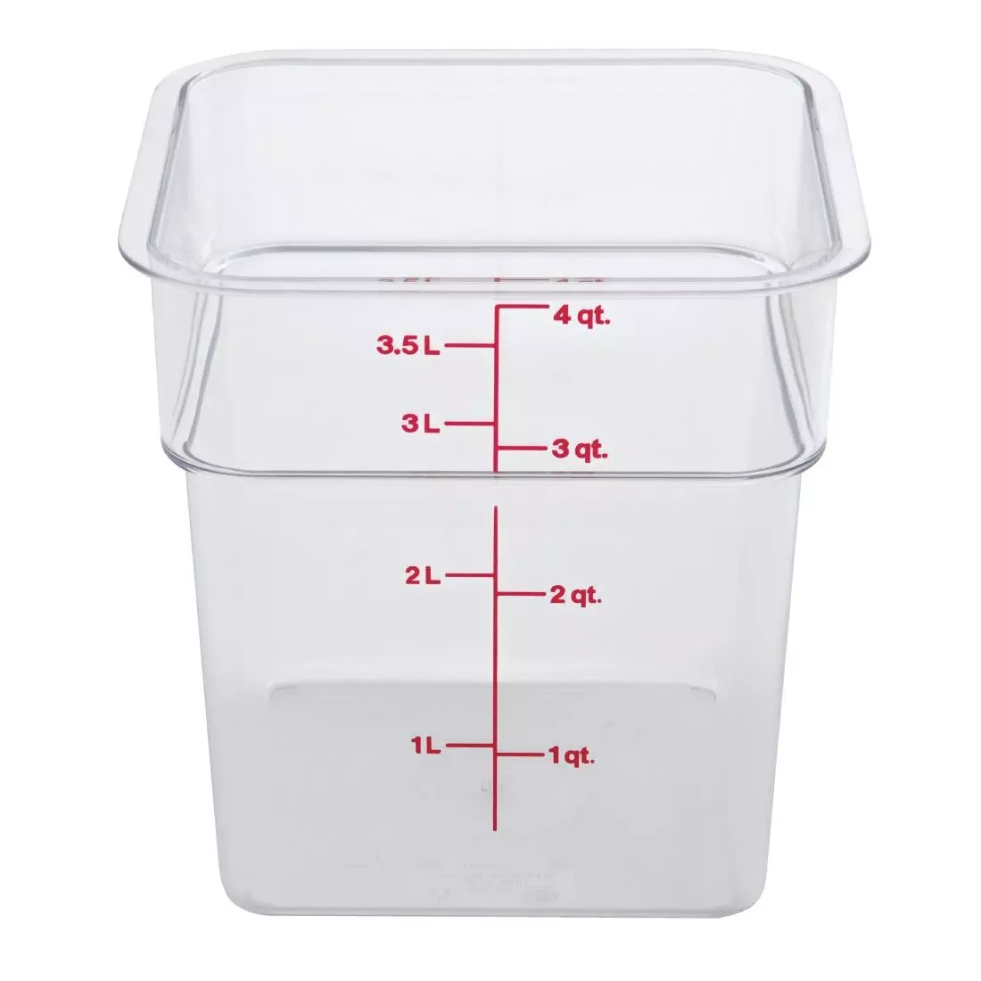 Een Cambro Camsquare vierkante polycarbonaat voedseldoos 3,8L koop je bij ShopXPress