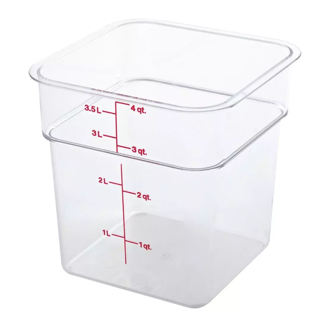 Een Cambro Camsquare vierkante polycarbonaat voedseldoos 3,8L koop je bij ShopXPress