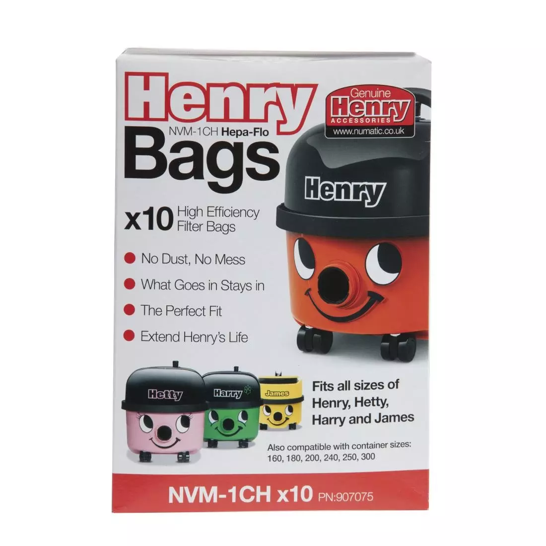 Een Numatic Henry stofzuigerzakken (10 stuks) koop je bij ShopXPress