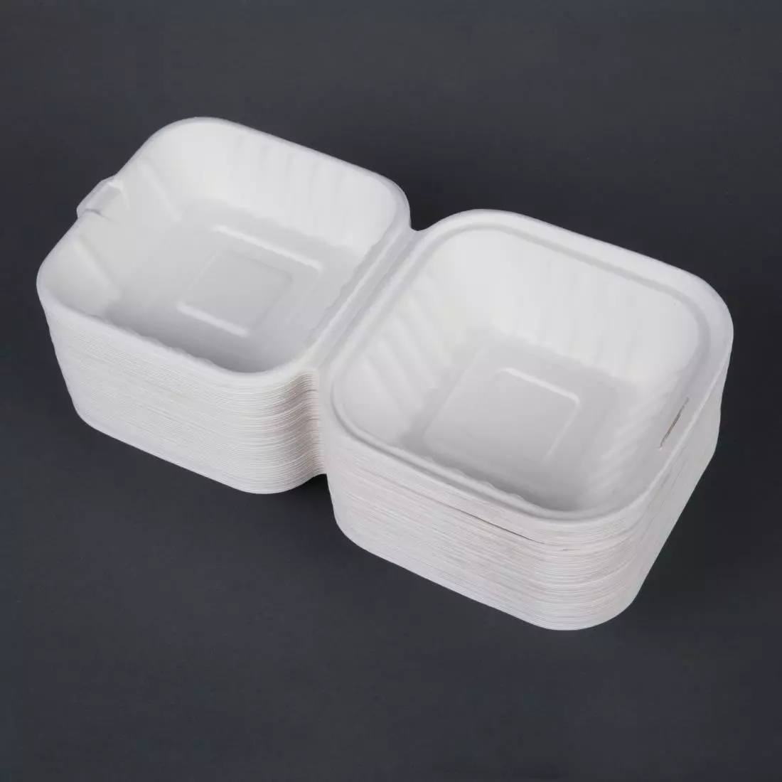 Een Fiesta Compostable bagasse hamburgerbakjes 152mm (500 stuks) koop je bij ShopXPress