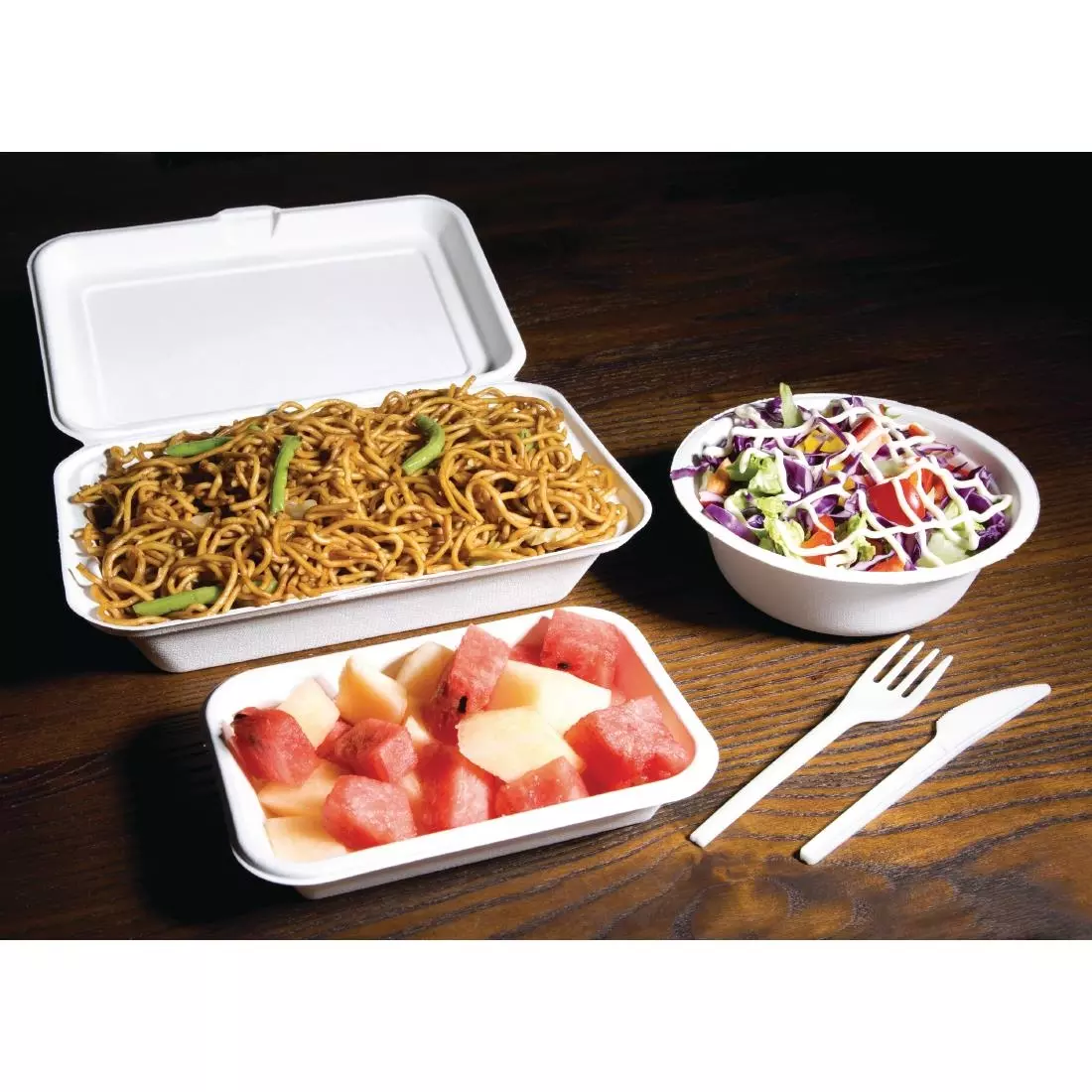 Een Fiesta Compostable composteerbare bagasse voedseldozen 24,8cm (250 stuks) koop je bij ShopXPress