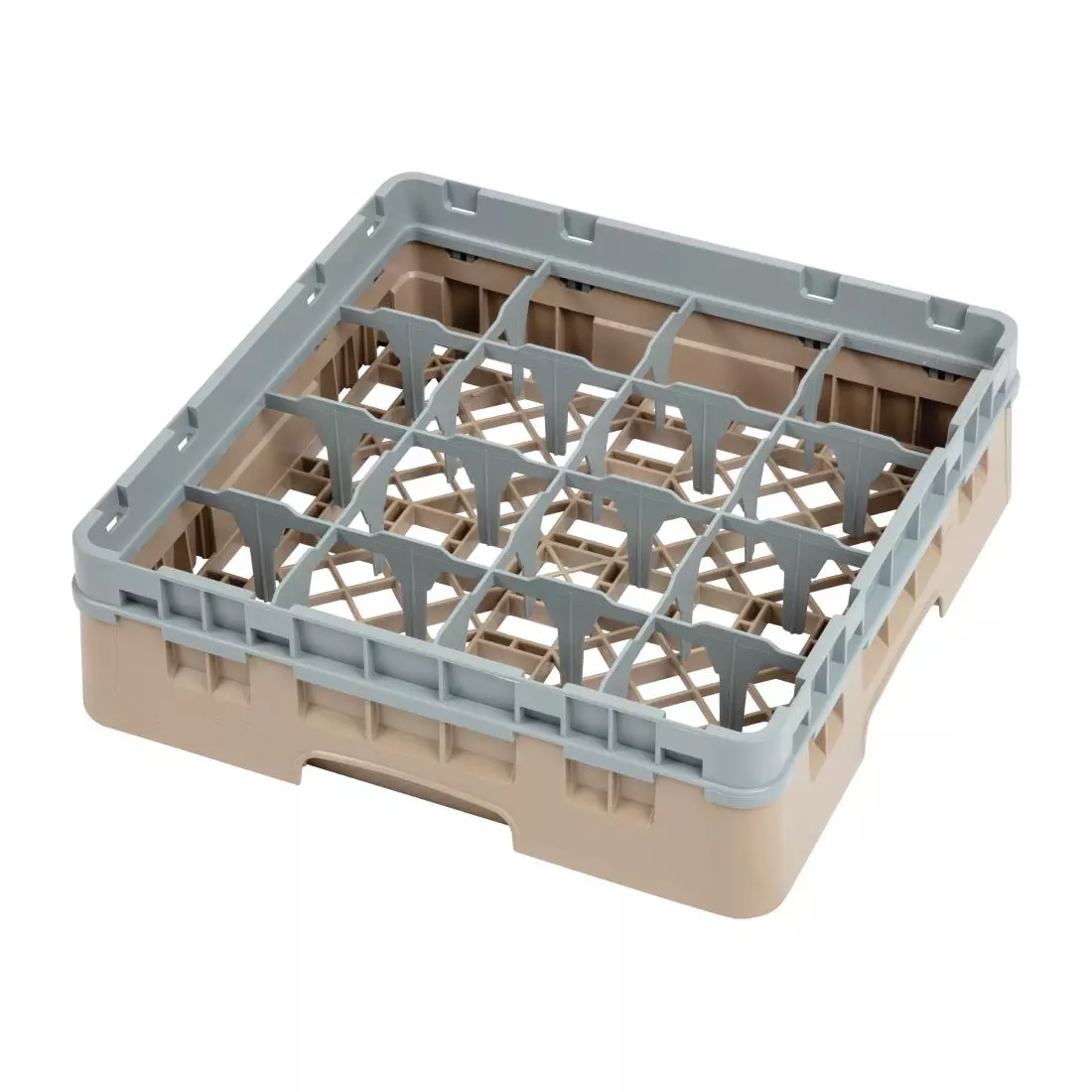 Een Cambro Camrack vaatwaskorf met 16 compartimenten max. glashoogte 9,2cm koop je bij ShopXPress