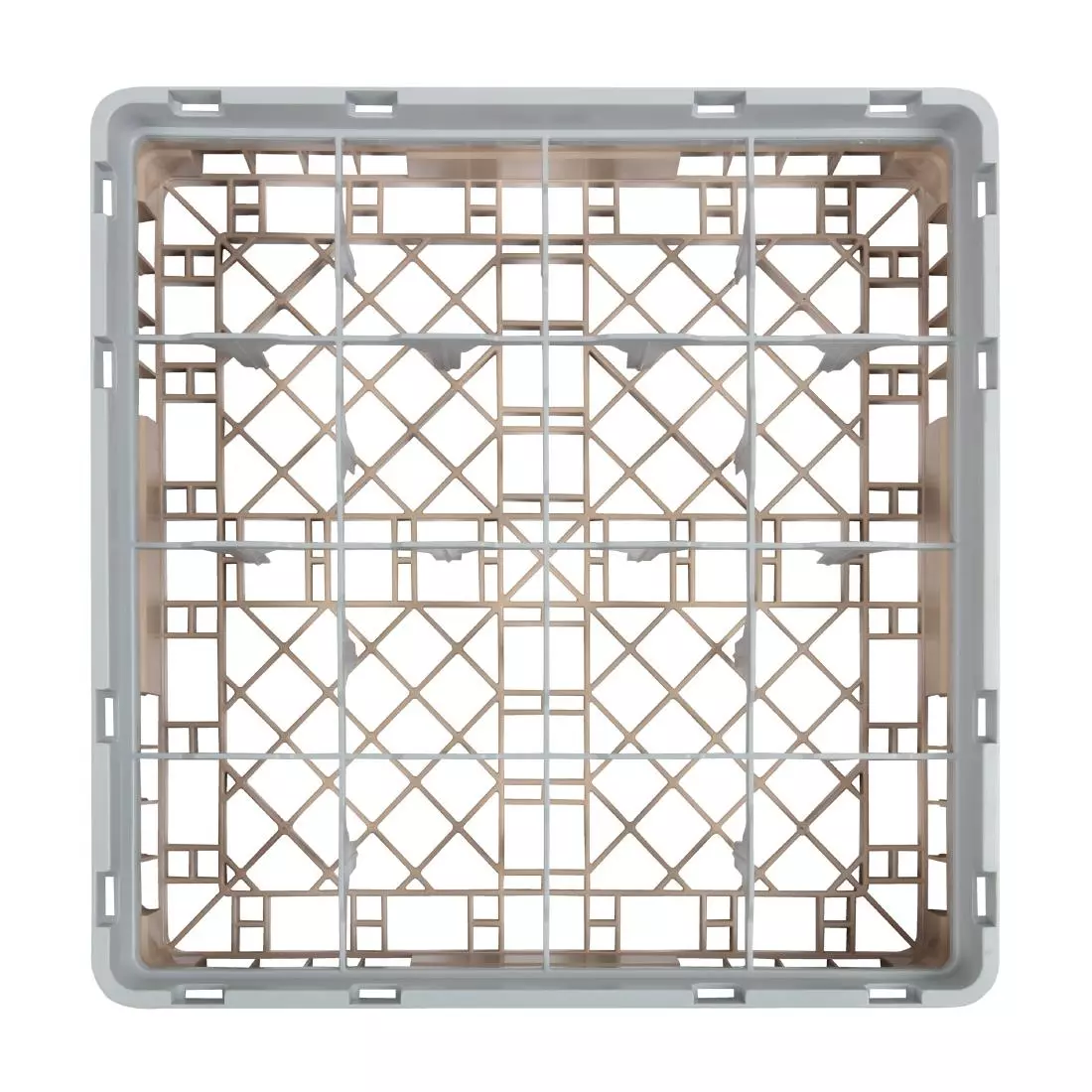 Een Cambro Camrack vaatwaskorf met 16 compartimenten max. glashoogte 9,2cm koop je bij ShopXPress