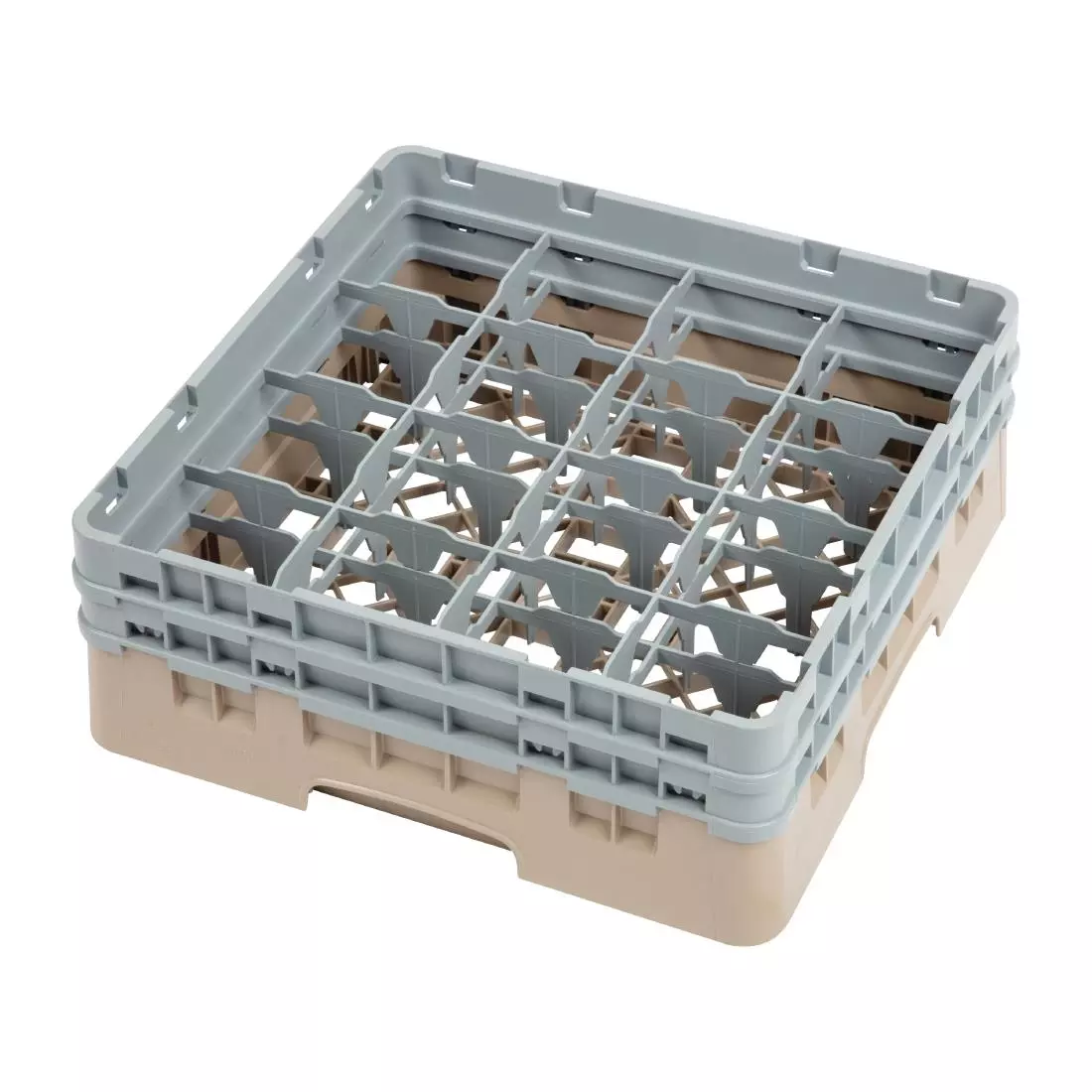 Een Cambro Camrack vaatwaskorf met 16 compartimenten max. glashoogte 13,3cm koop je bij ShopXPress