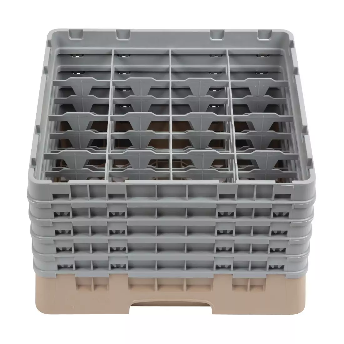 Een Cambro Camrack vaatwaskorf met 16 compartimenten max. glashoogte 25,7cm koop je bij ShopXPress