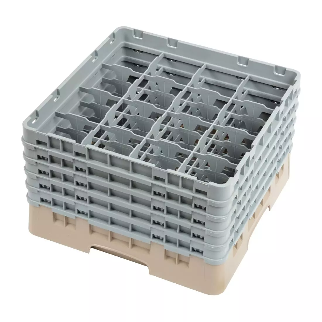 Een Cambro Camrack vaatwaskorf met 16 compartimenten max. glashoogte 25,7cm koop je bij ShopXPress