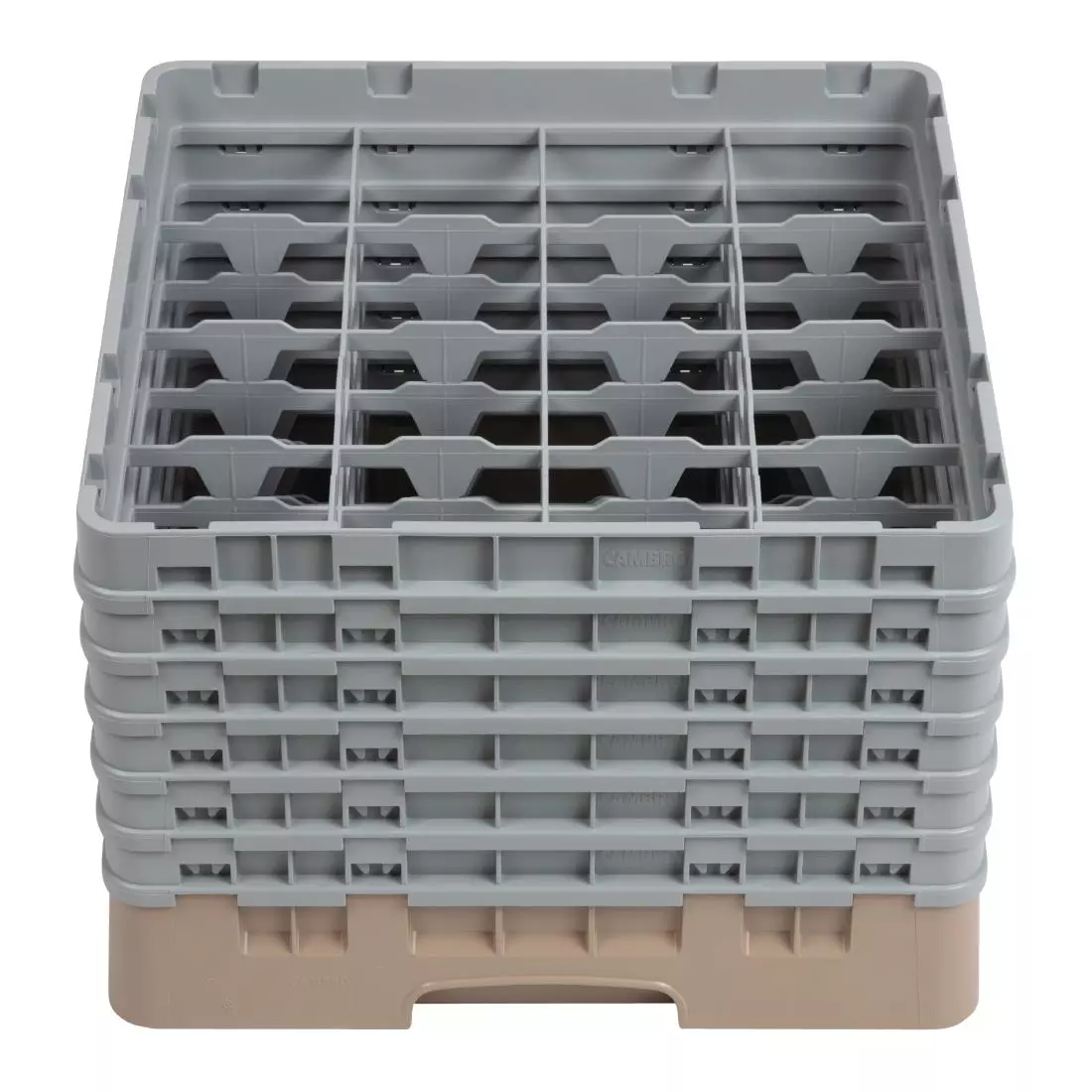 Een Cambro Camrack vaatwaskorf met 16 compartimenten max. glashoogte 29,8cm koop je bij ShopXPress