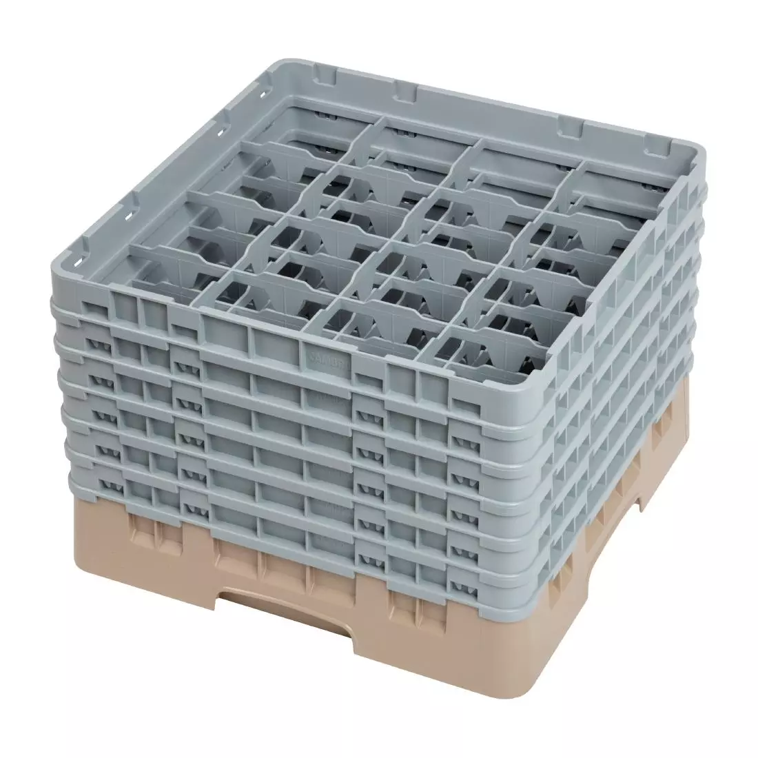 Een Cambro Camrack vaatwaskorf met 16 compartimenten max. glashoogte 29,8cm koop je bij ShopXPress