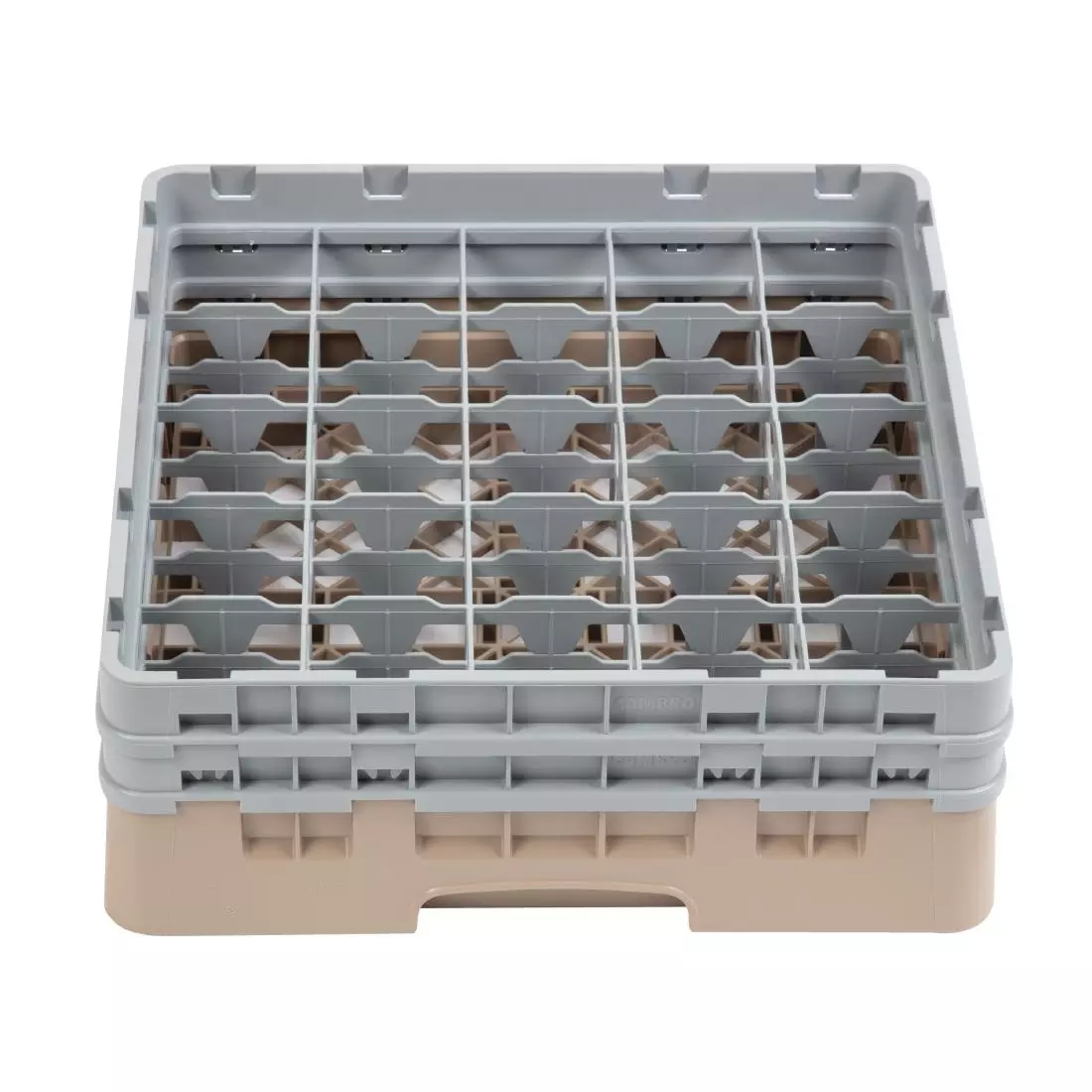 Een Cambro Camrack vaatwaskorf met 25 compartimenten max. glashoogte 13,3cm koop je bij ShopXPress