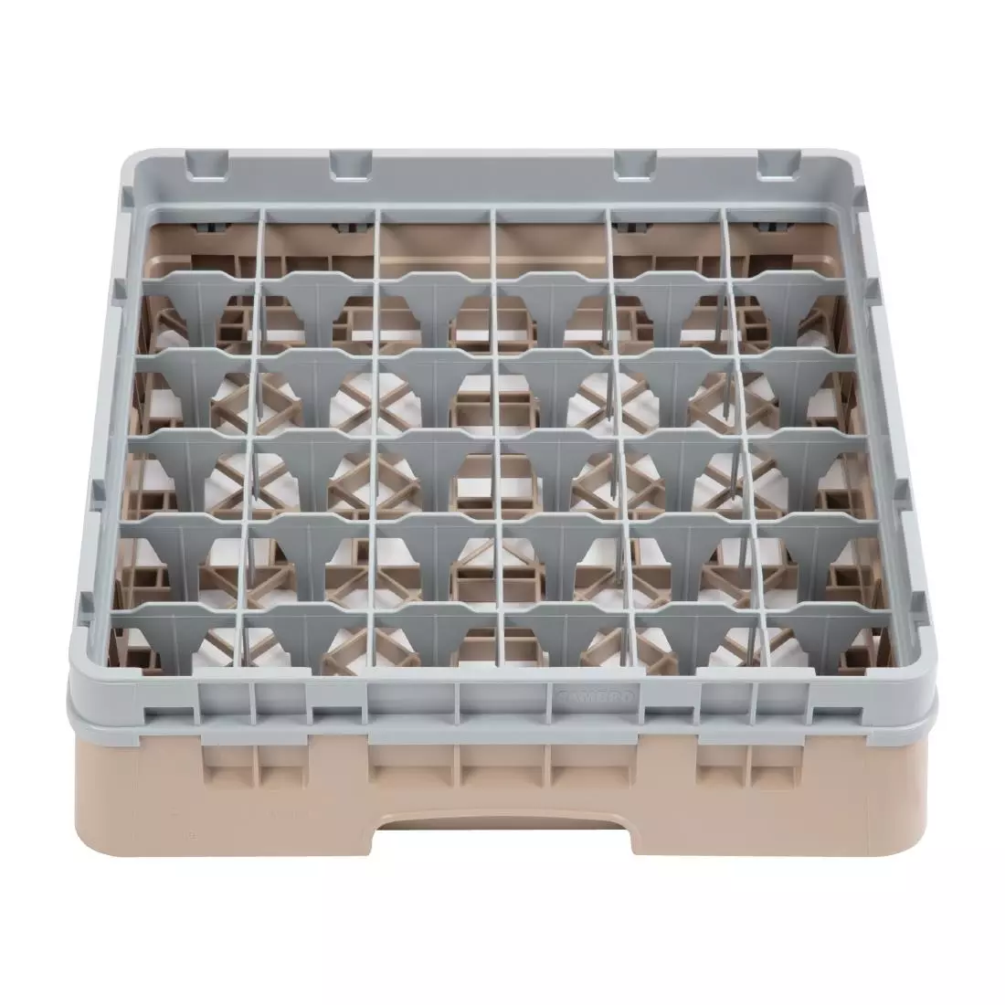 Een Cambro Camrack vaatwaskorf met 36 compartimenten max. glashoogte 9,2cm koop je bij ShopXPress