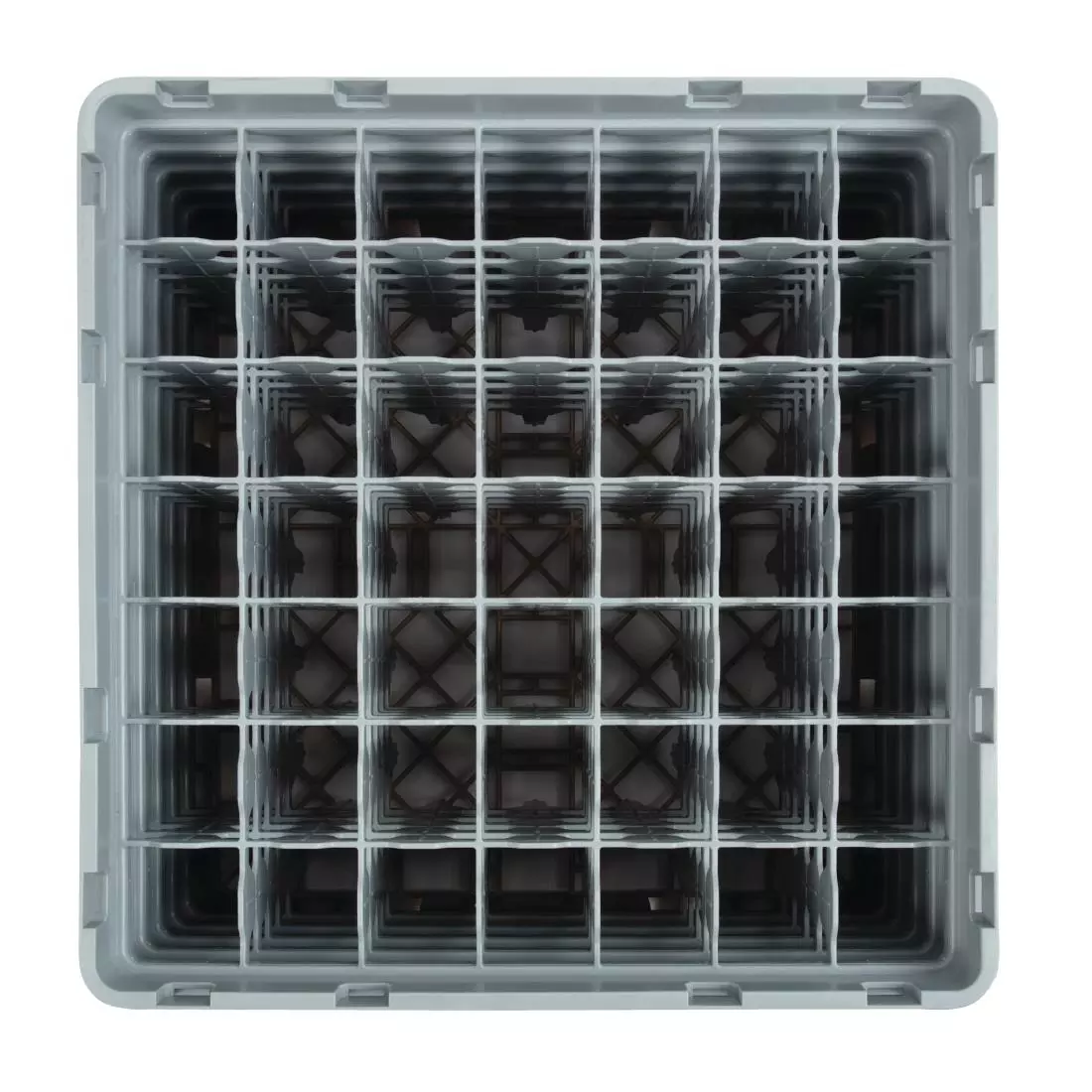 Een Cambro Camrack vaatwaskorf met 49 compartimenten max. glashoogte 25,7cm koop je bij ShopXPress