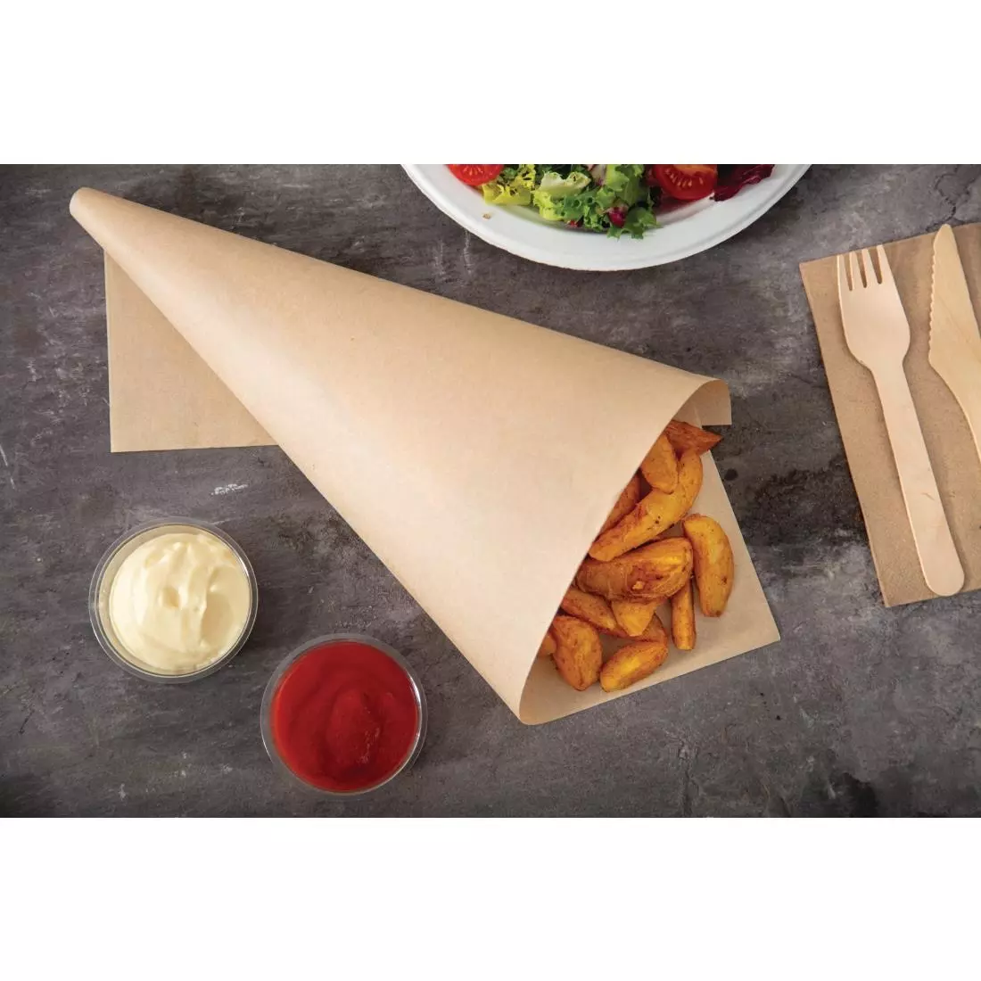 Een Vegware composteerbaar ongebleekt vetvrij papier 38x27,5cm (500 stuks) koop je bij ShopXPress