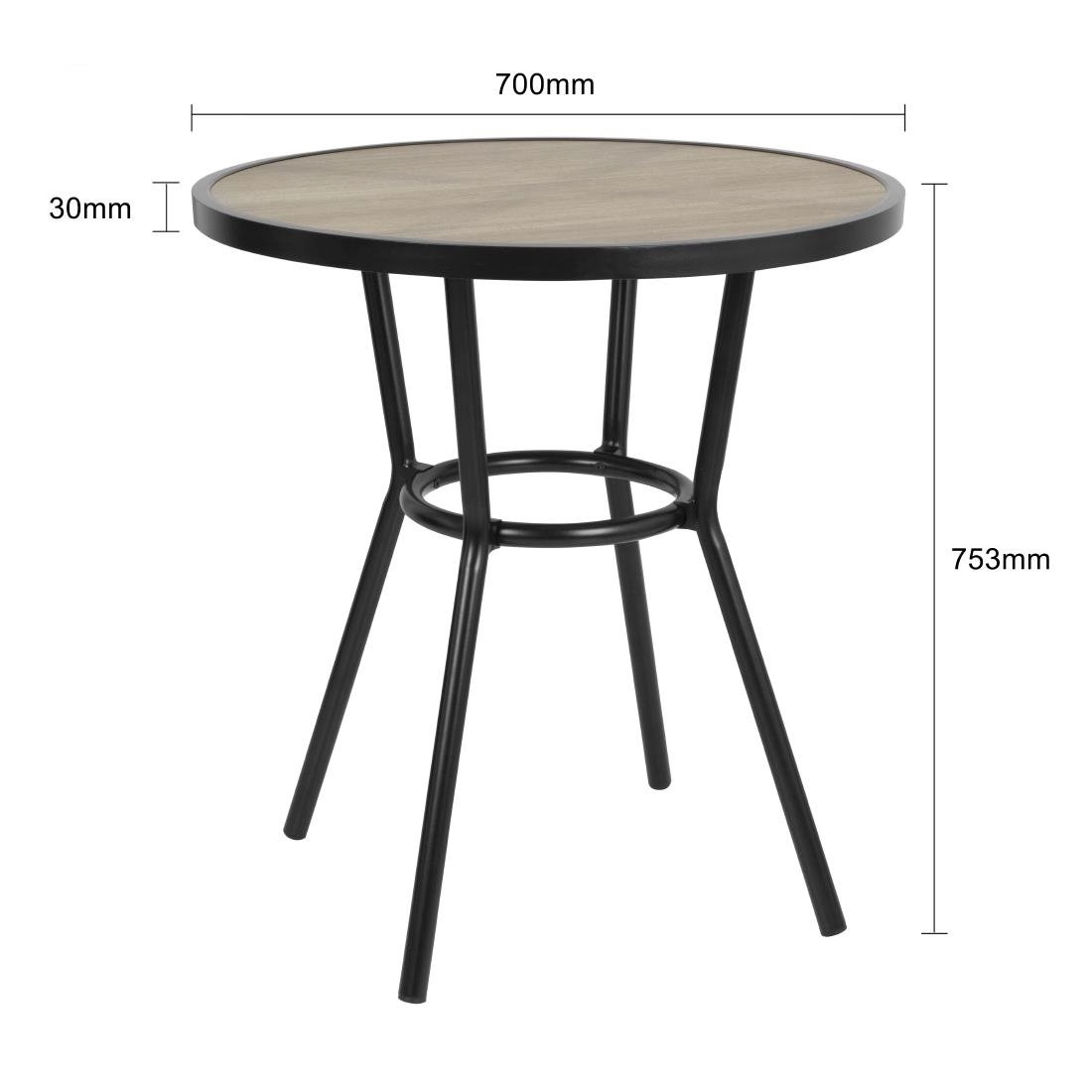 Een Bolero marston ronde buitentafel zwart 700mm koop je bij ShopXPress