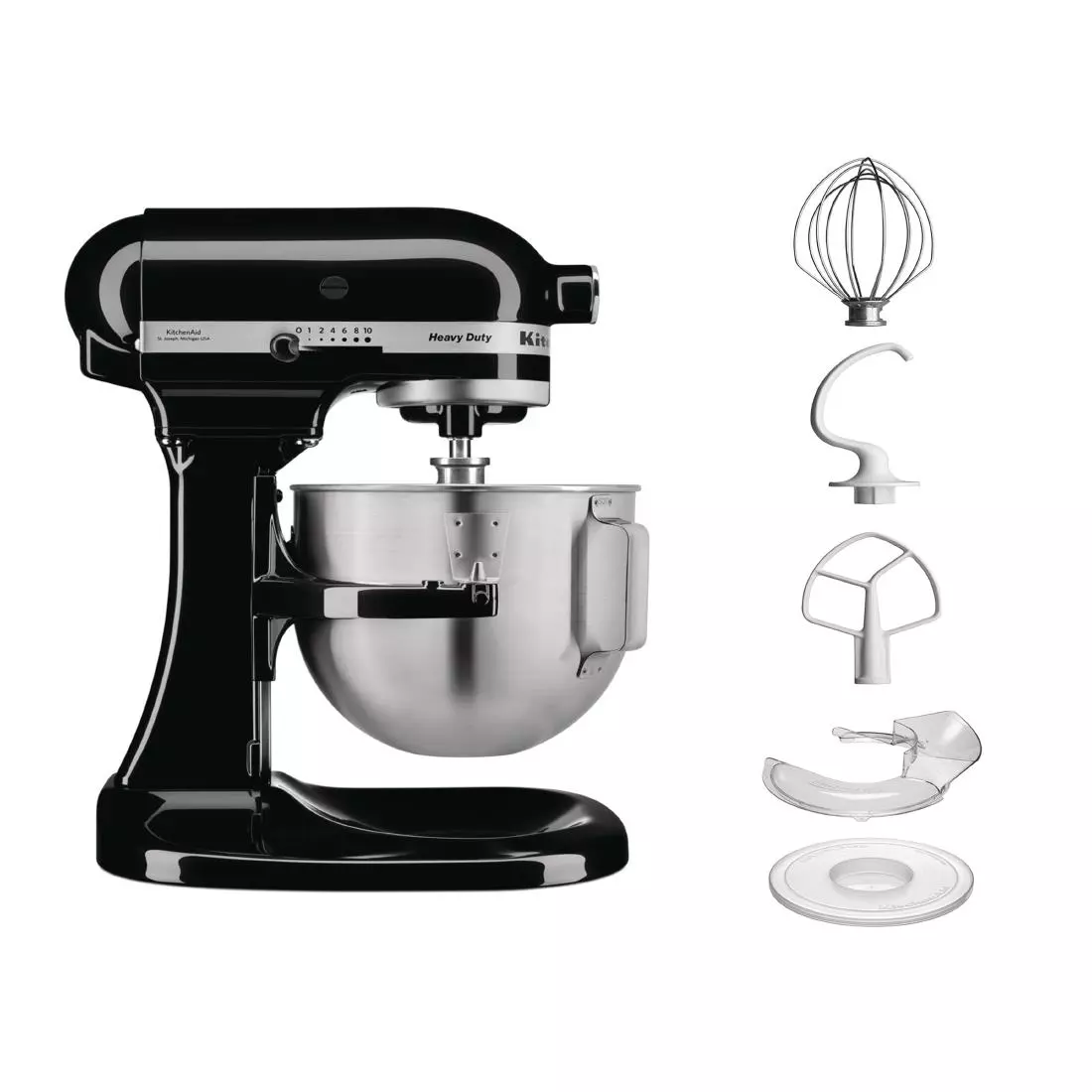 Een KitchenAid K5 heavy-duty mixer met komlift 4,8L zwart 5KPM5EOB koop je bij ShopXPress