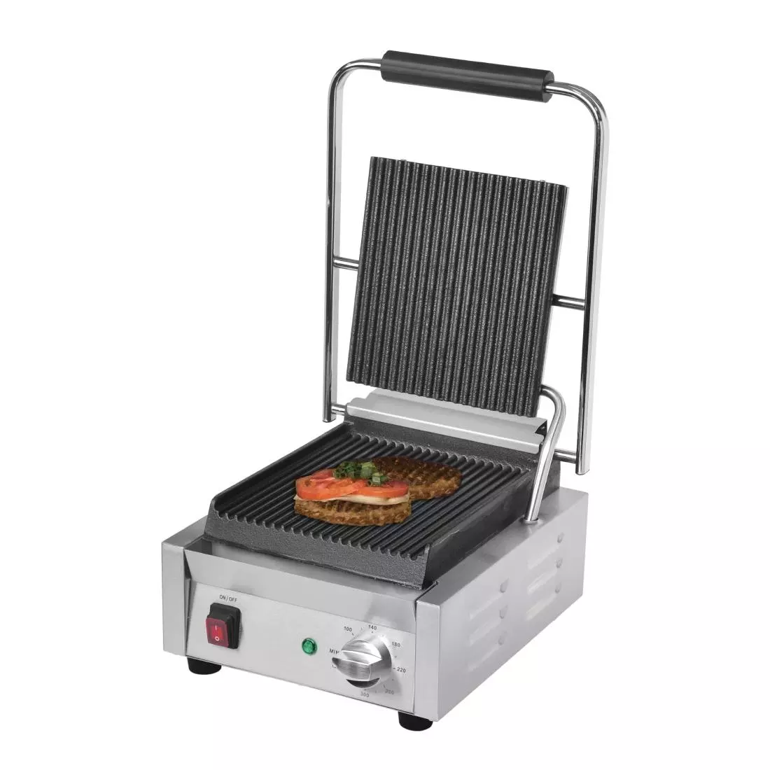 Een Buffalo Bistro enkele contactgrill groef/groef koop je bij ShopXPress