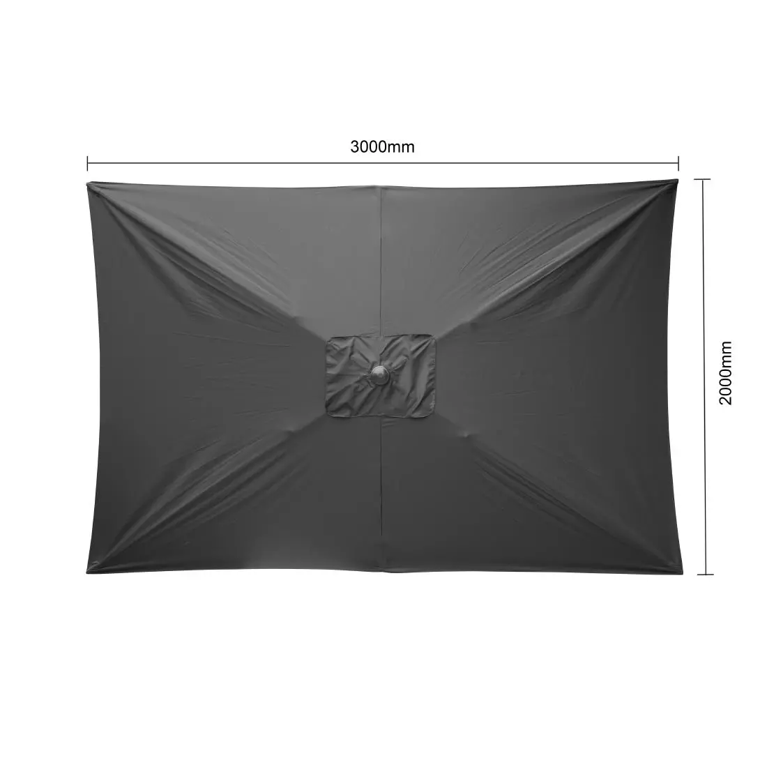 Een Bolero sevilla vierkante parasol 2x3m zwart koop je bij ShopXPress