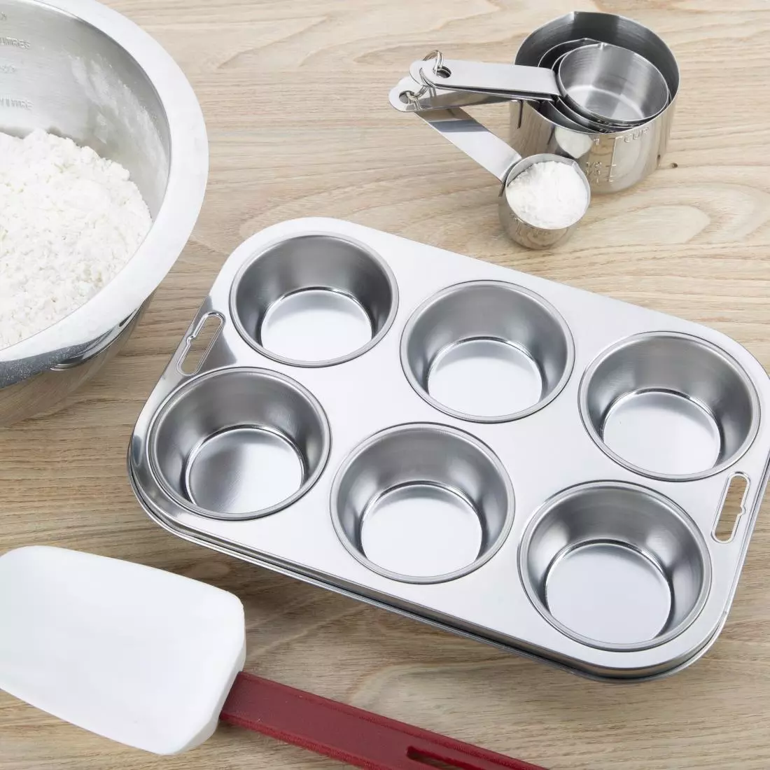 Een Vogue roestvrijstalen muffinbakvorm 6 cups koop je bij ShopXPress