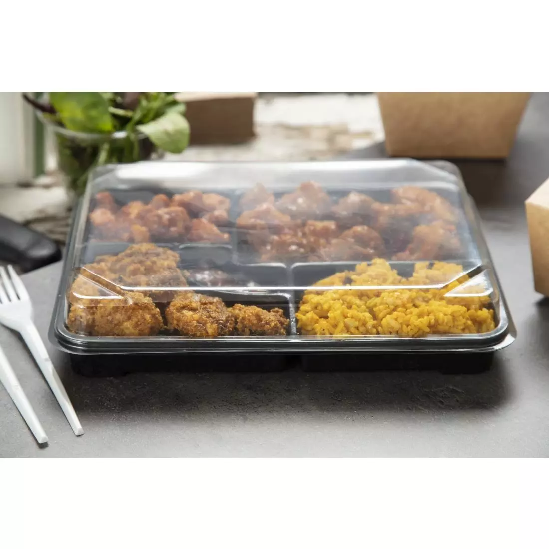 Een Faerch recyclebare bentobox deksels 263 x 201mm (90 stuks) koop je bij ShopXPress