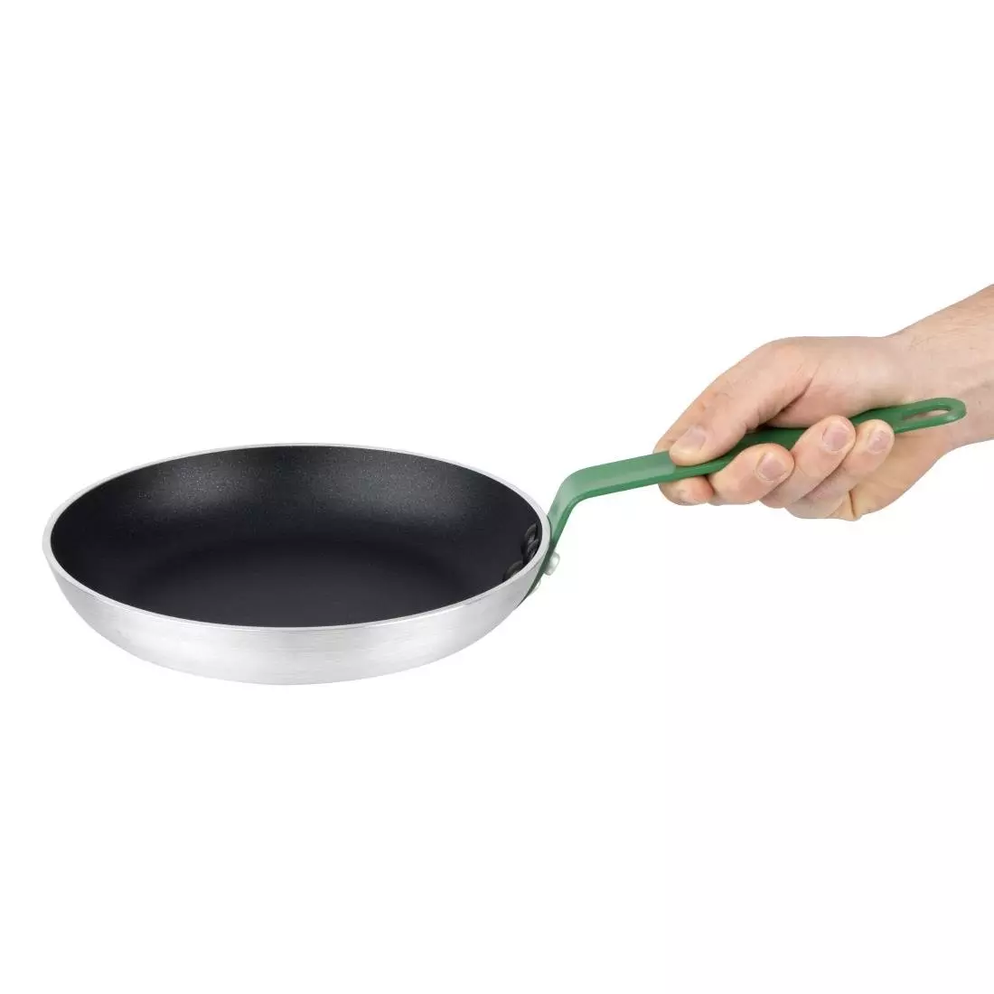 Een Hygiplas Teflon Platinum Plus anti-aanbak koekenpan 240mm groen handvat koop je bij ShopXPress