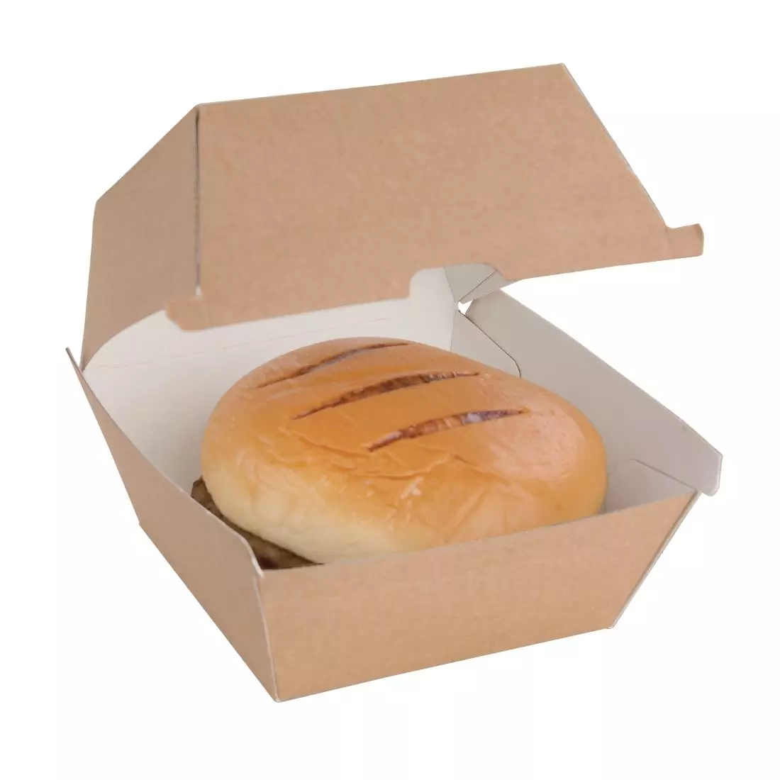 Een Fiesta Compostable composteerbare hamburgerdoosjes kraft groot 112mm vierkant (150 stuks) koop je bij ShopXPress