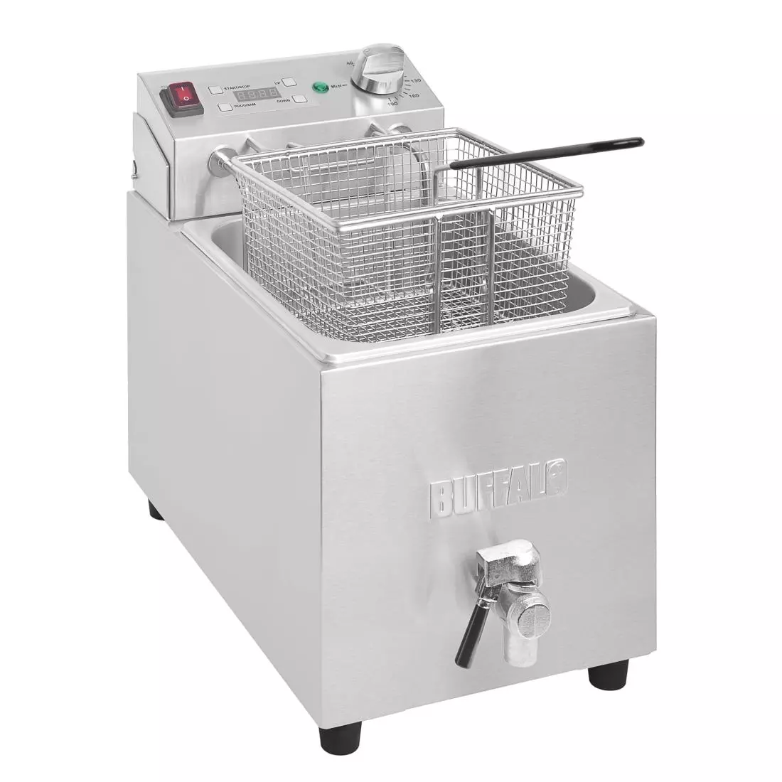 Een Buffalo enkelvoudige tank enkele mand 8ltr aanrecht friteuse met timer 2.9kw koop je bij ShopXPress