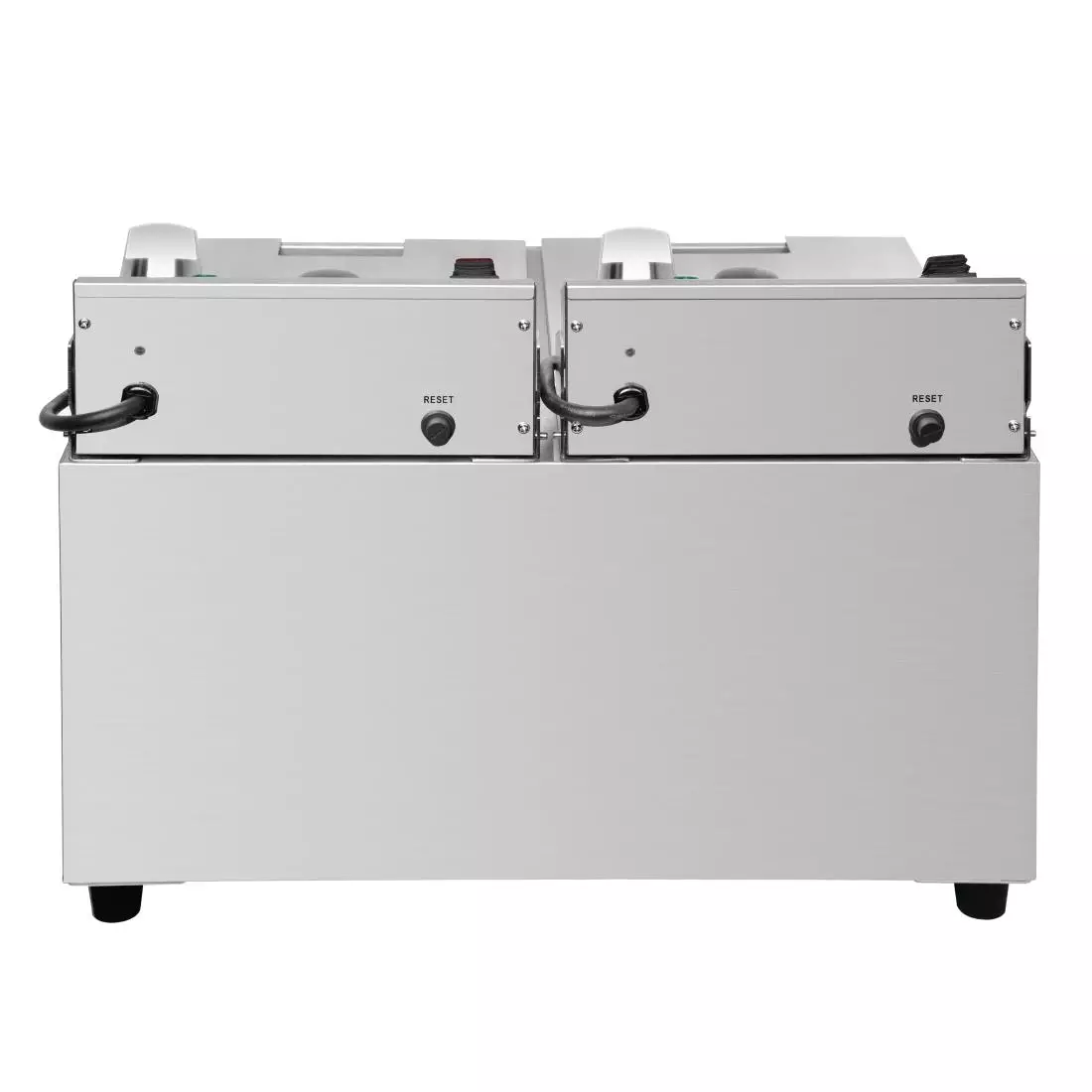 Een Buffalo dubbele tank dubbele mand 2x8ltr aanrecht friteuse met timers 2x2.9kw koop je bij ShopXPress