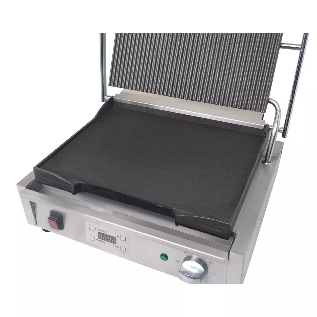 Een Buffalo grote ribbel bovenplaat contactgrill koop je bij ShopXPress